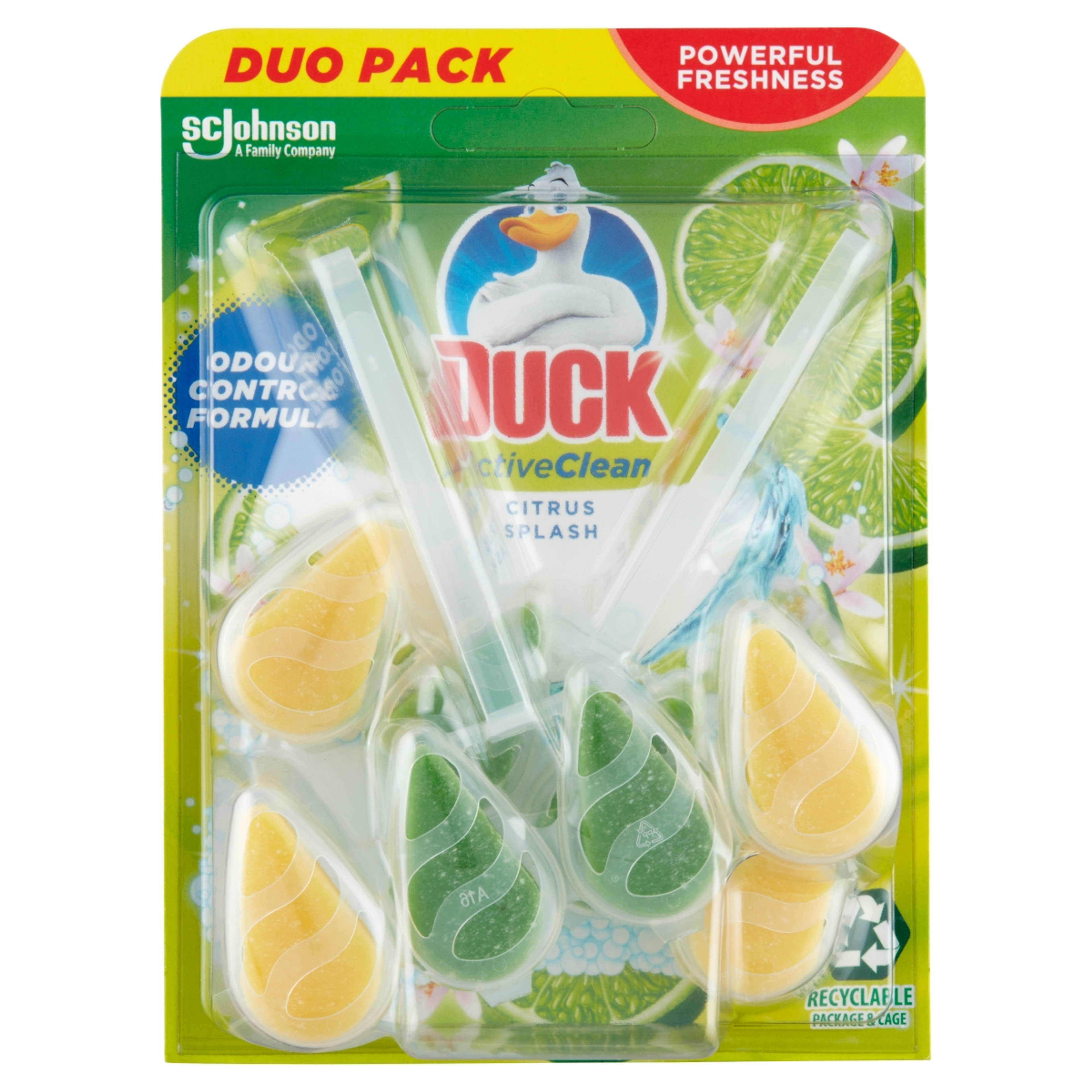 Duck active clean duo WC öblitő rúd citrus - 77,2 g