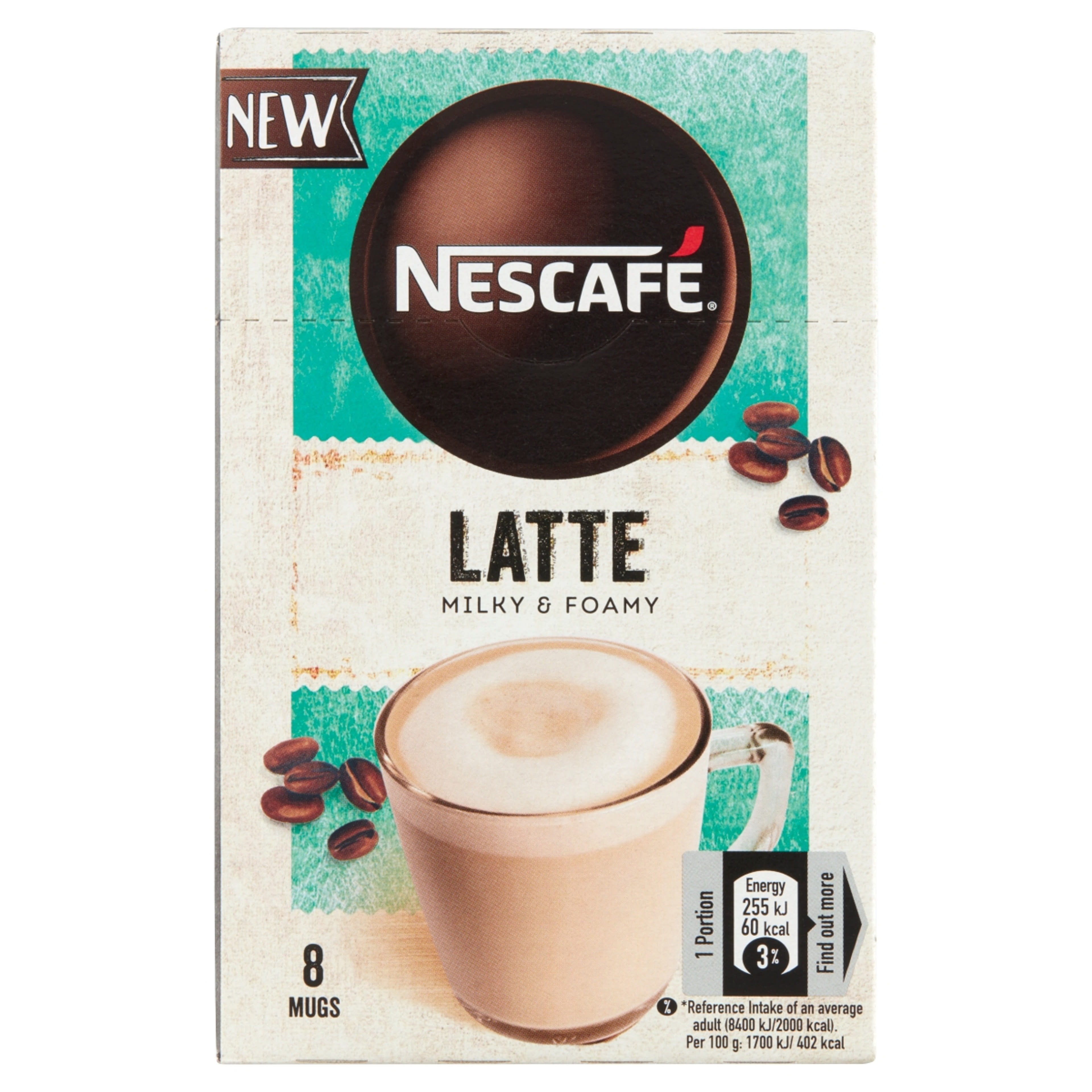 Nescafé Latte azonnal oldódó kávéspecialitás 8 x 15 g - 120 g-1