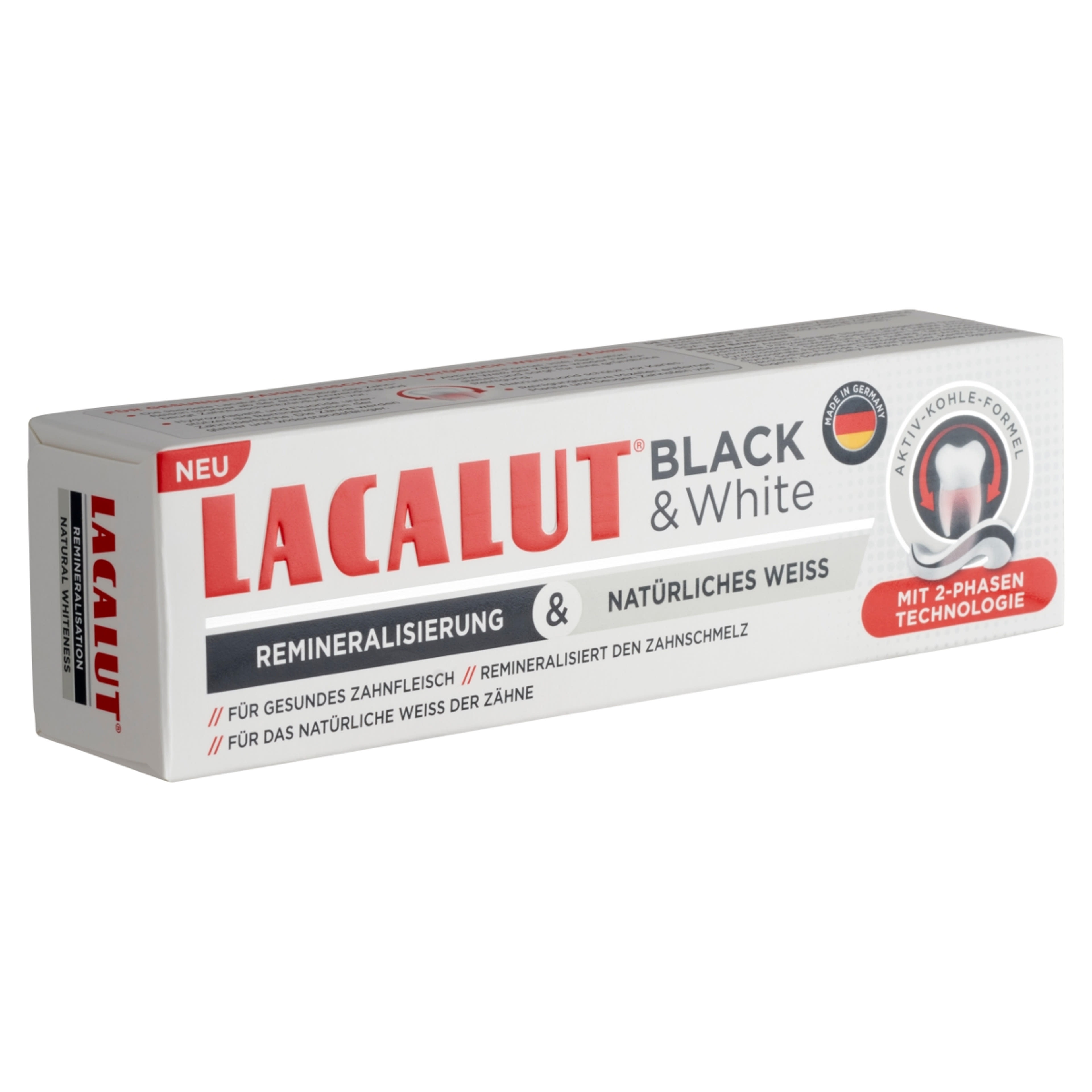 Lacalut Black & White fogkrém - 75 ml-4