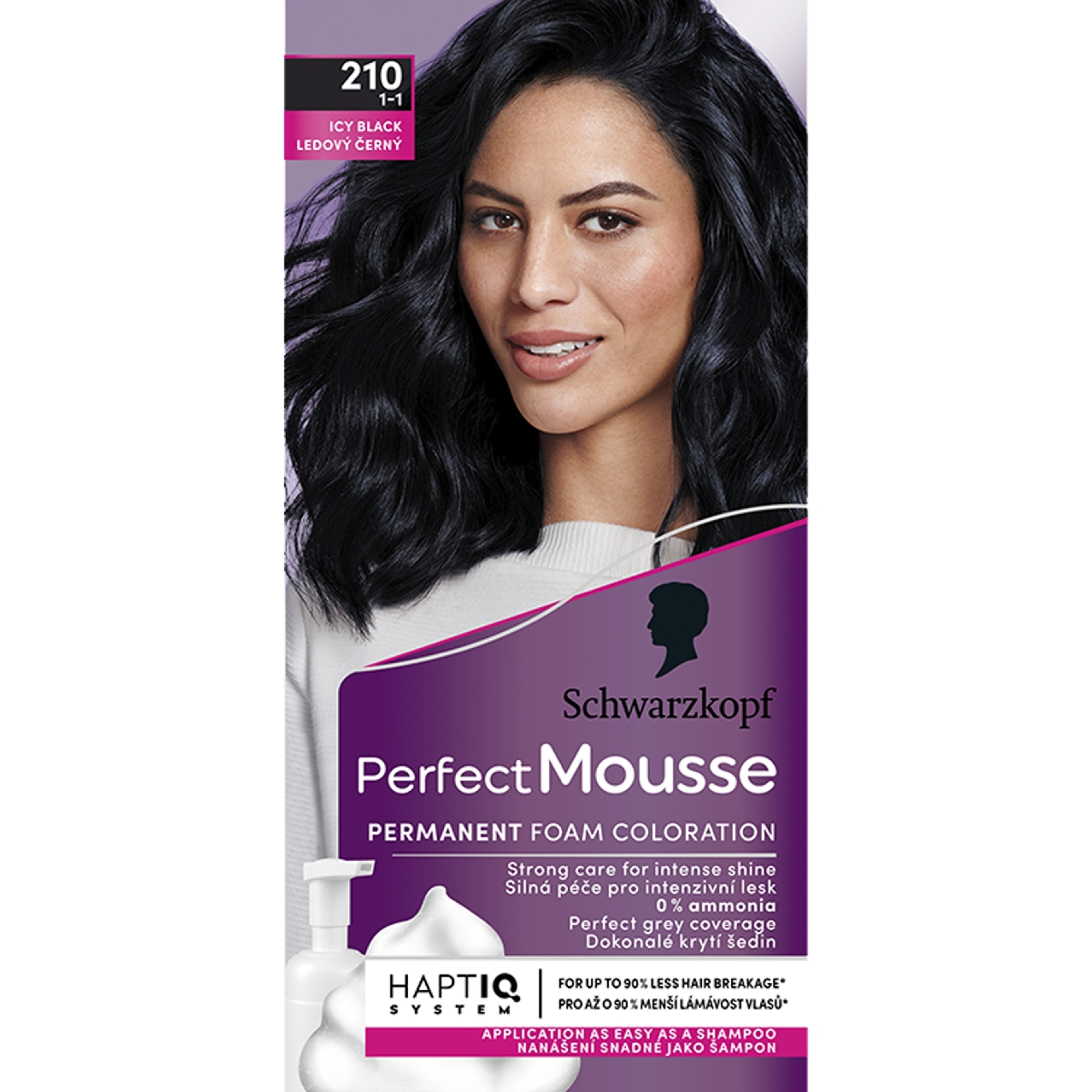 Schwarzkopf Perfect Mousse hajfesték 800 jeges fekete - 1 db-1