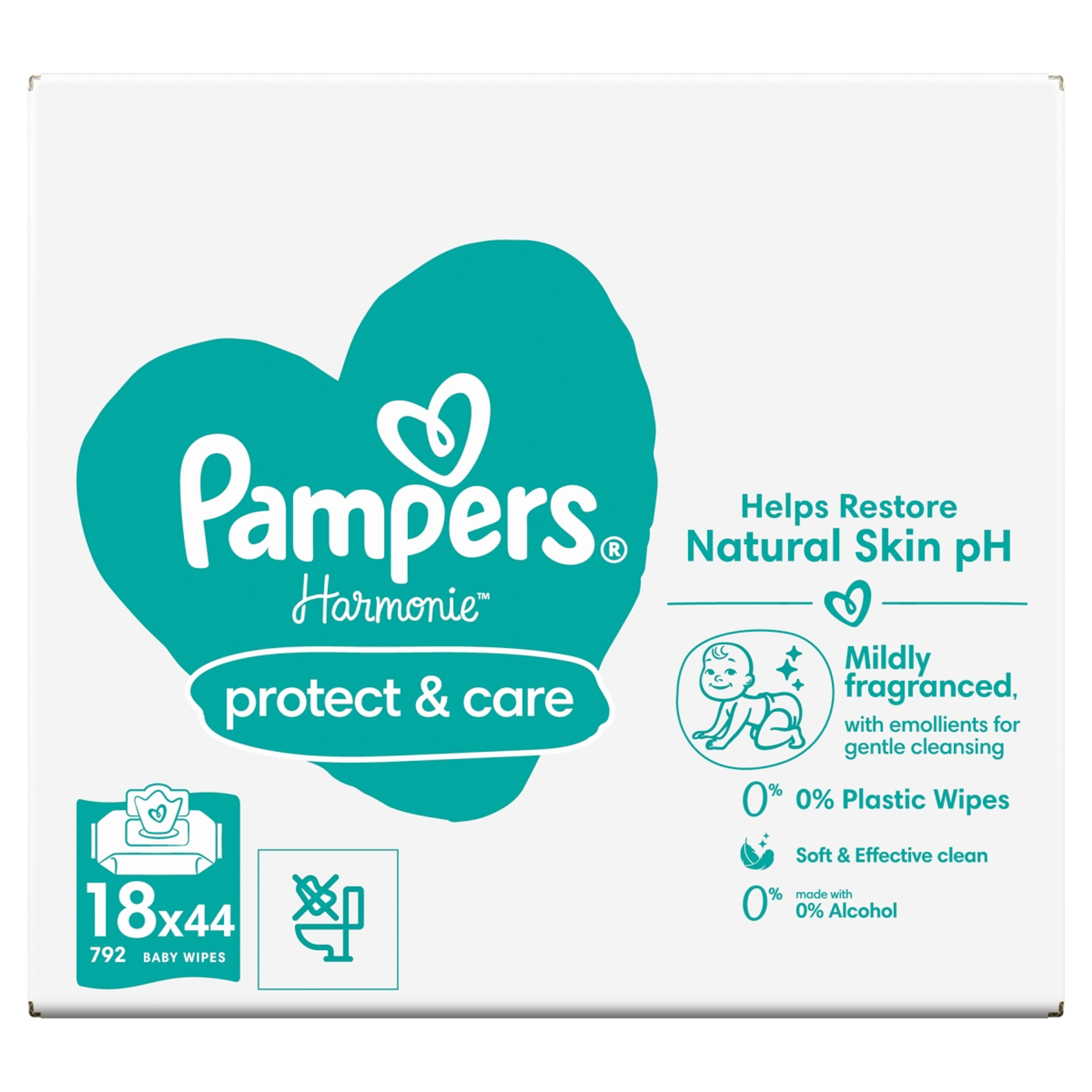 Pampers Harmonie Protect & Care nedves törlőkendő - 792 db-1