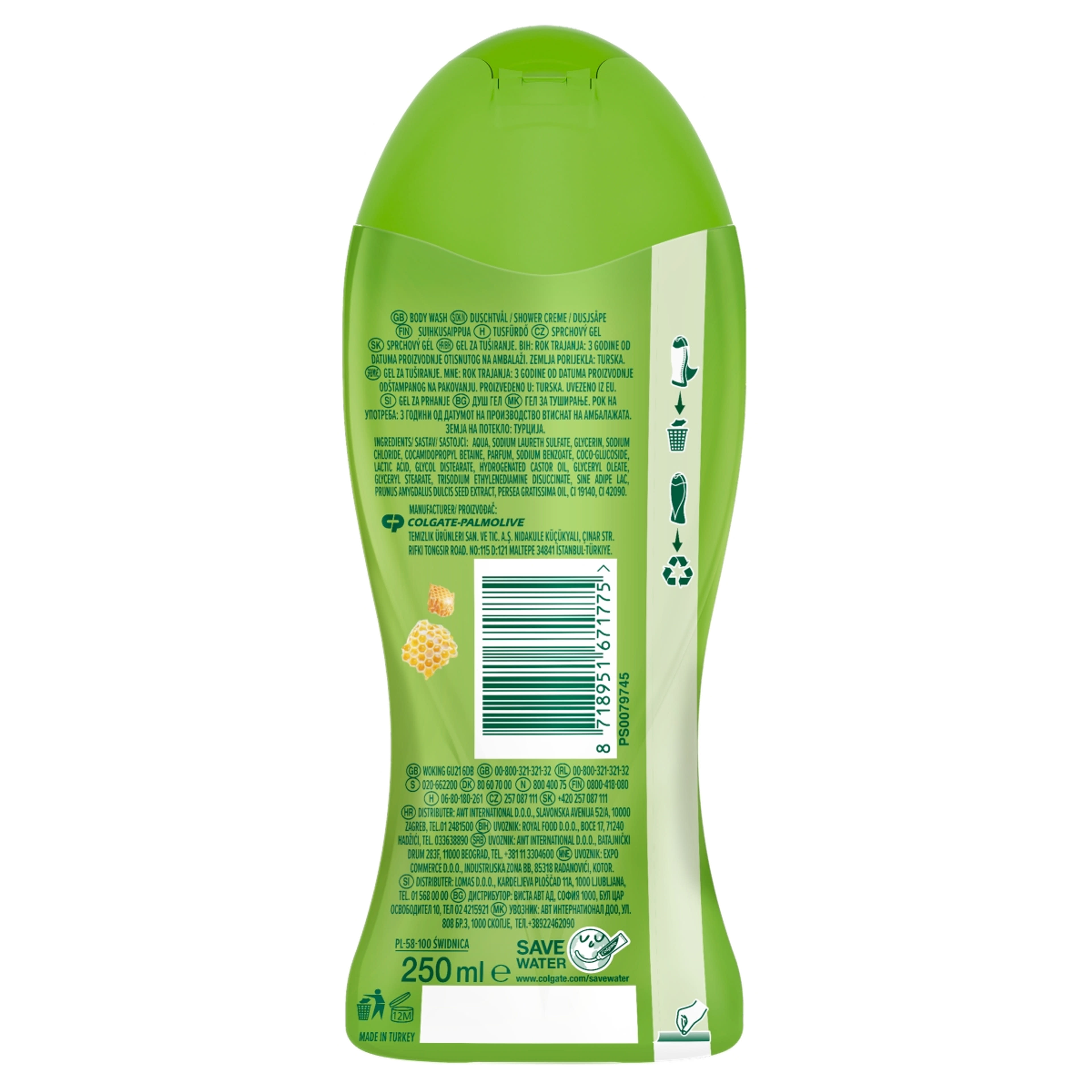 Palmolive Skin Radiance Avocado & Honey AHA savas tusfürdő - 250 ml-2