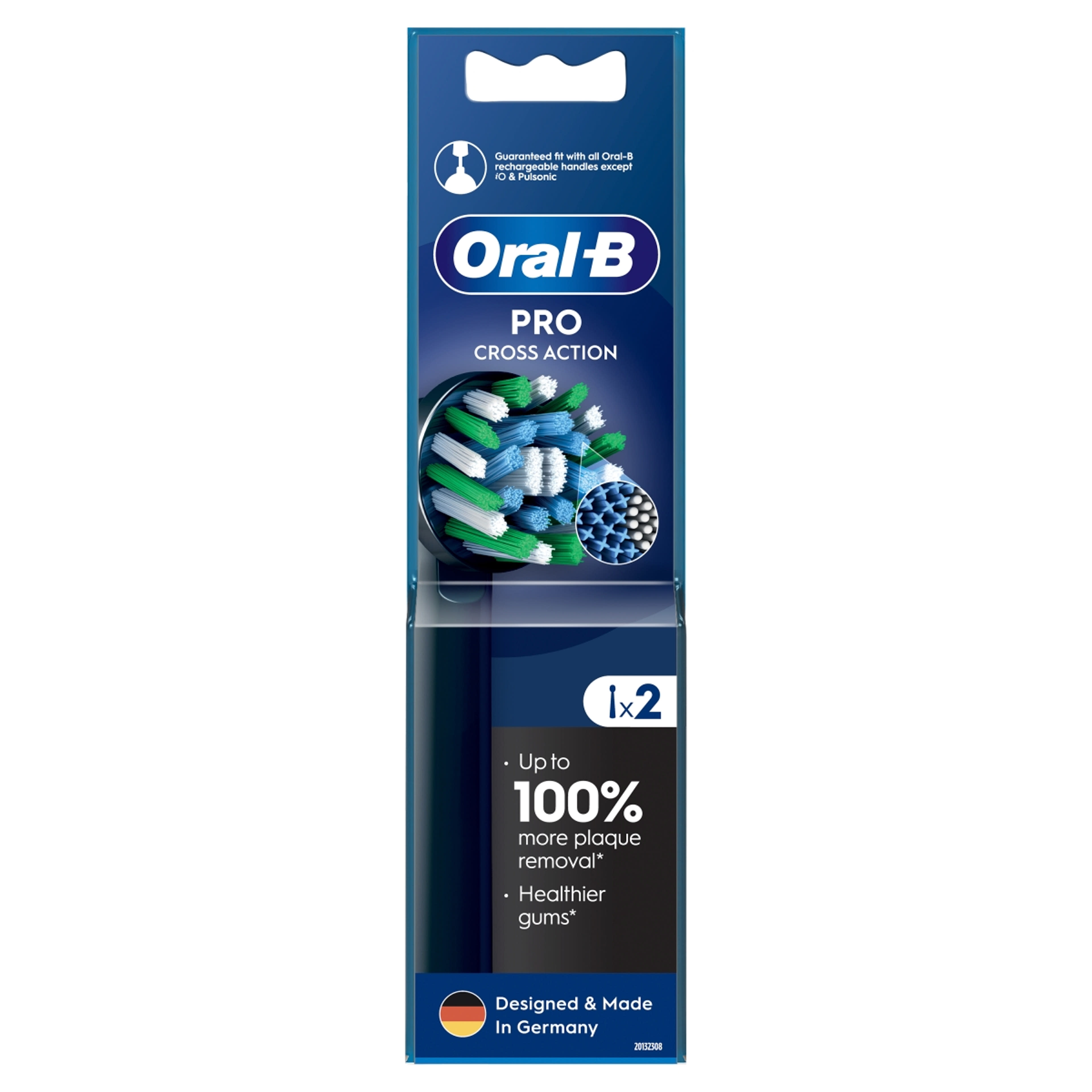 Oral-B Pro Cross Action fogkefefej /fekete -  2 db