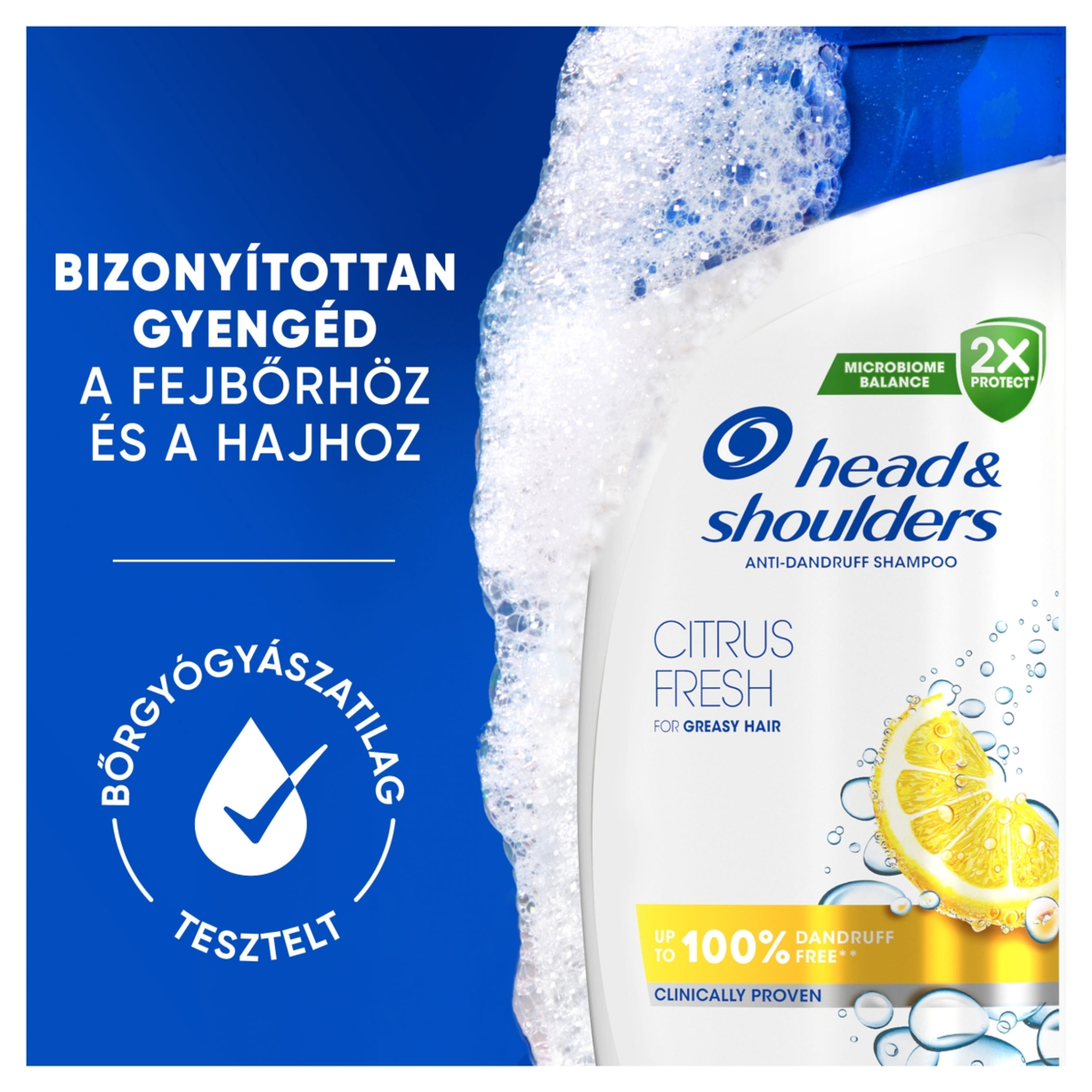 Head & Shoulders Citrus Fresh korpásodás elleni sampon zsíros hajra - 800 ml-4