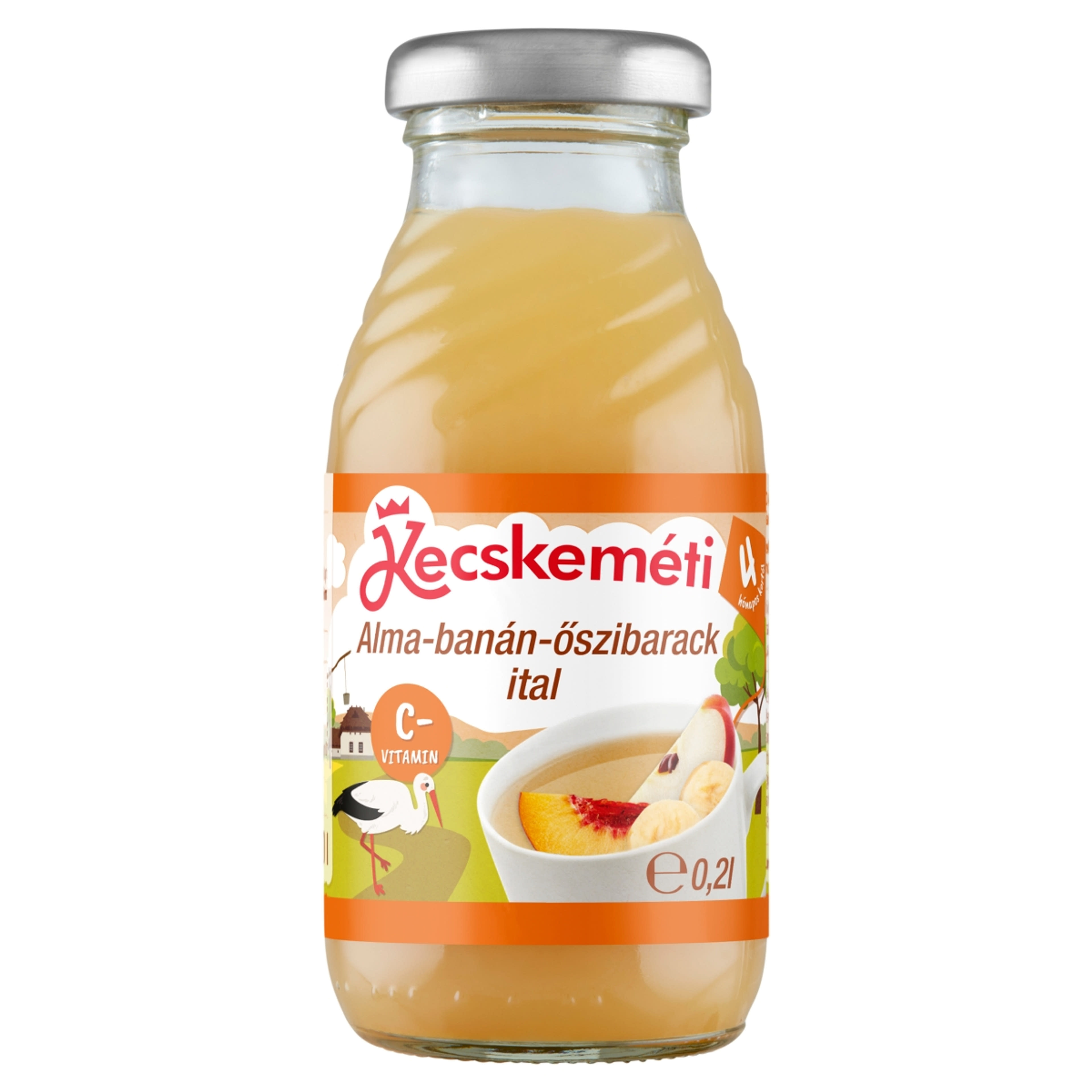 Kecskeméti alma, banán és őszibarack ital 4 hónapos kortól - 200 ml