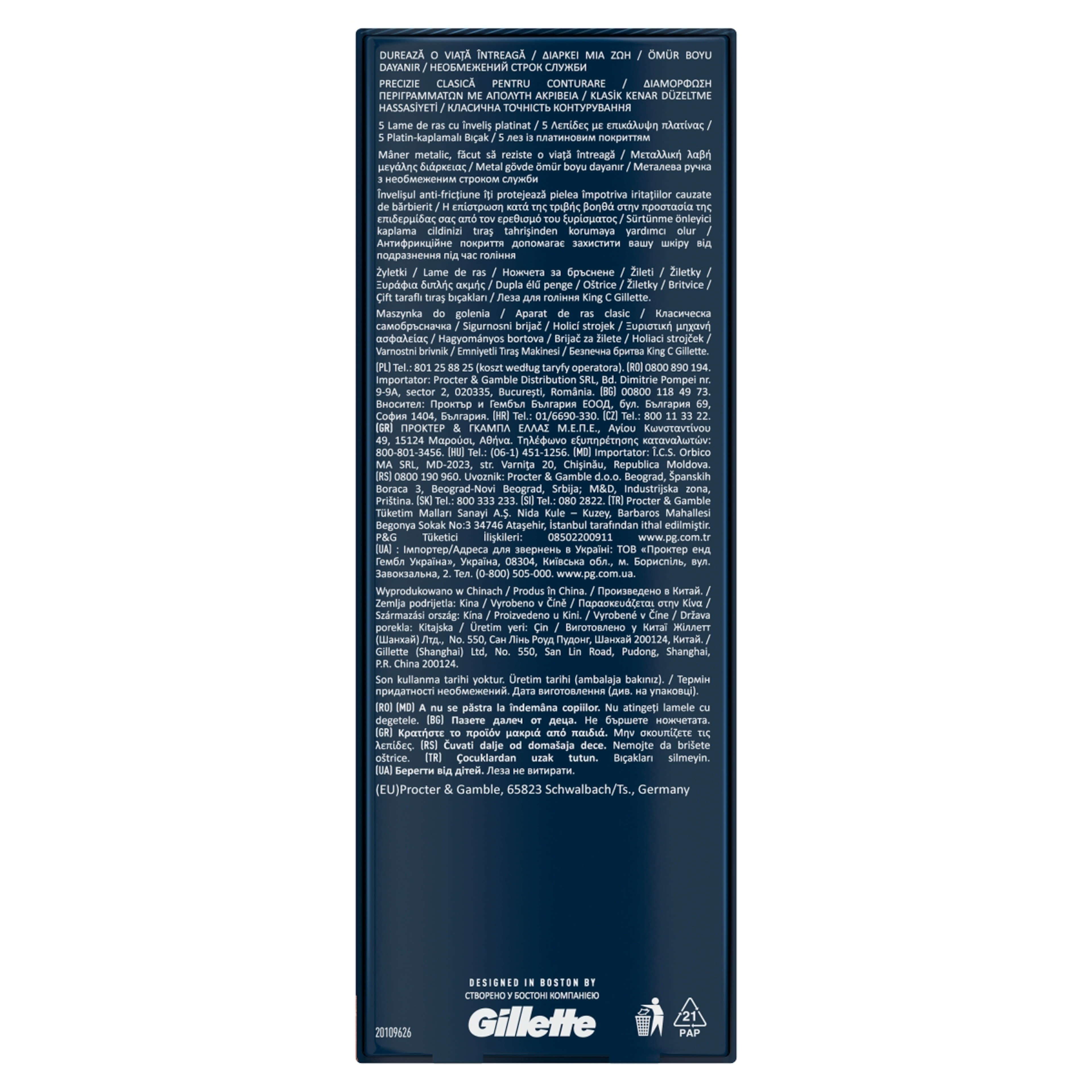 Gillette King C.Double Edge borotvakészülék+5 penge - 1 db-2