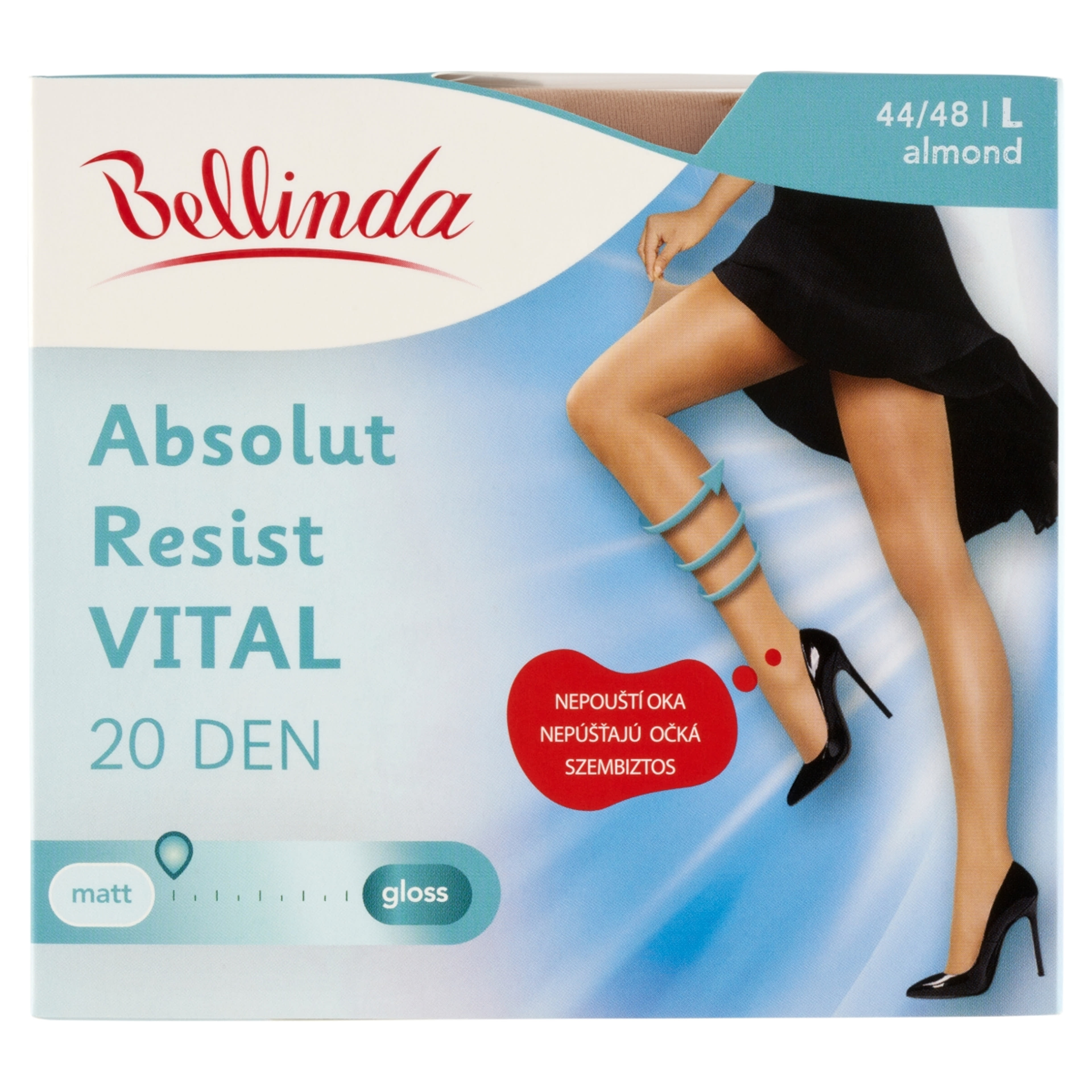 Bellinda Absolut Resist Vital harisnya 20Den almond L-es méret - 1 db-2