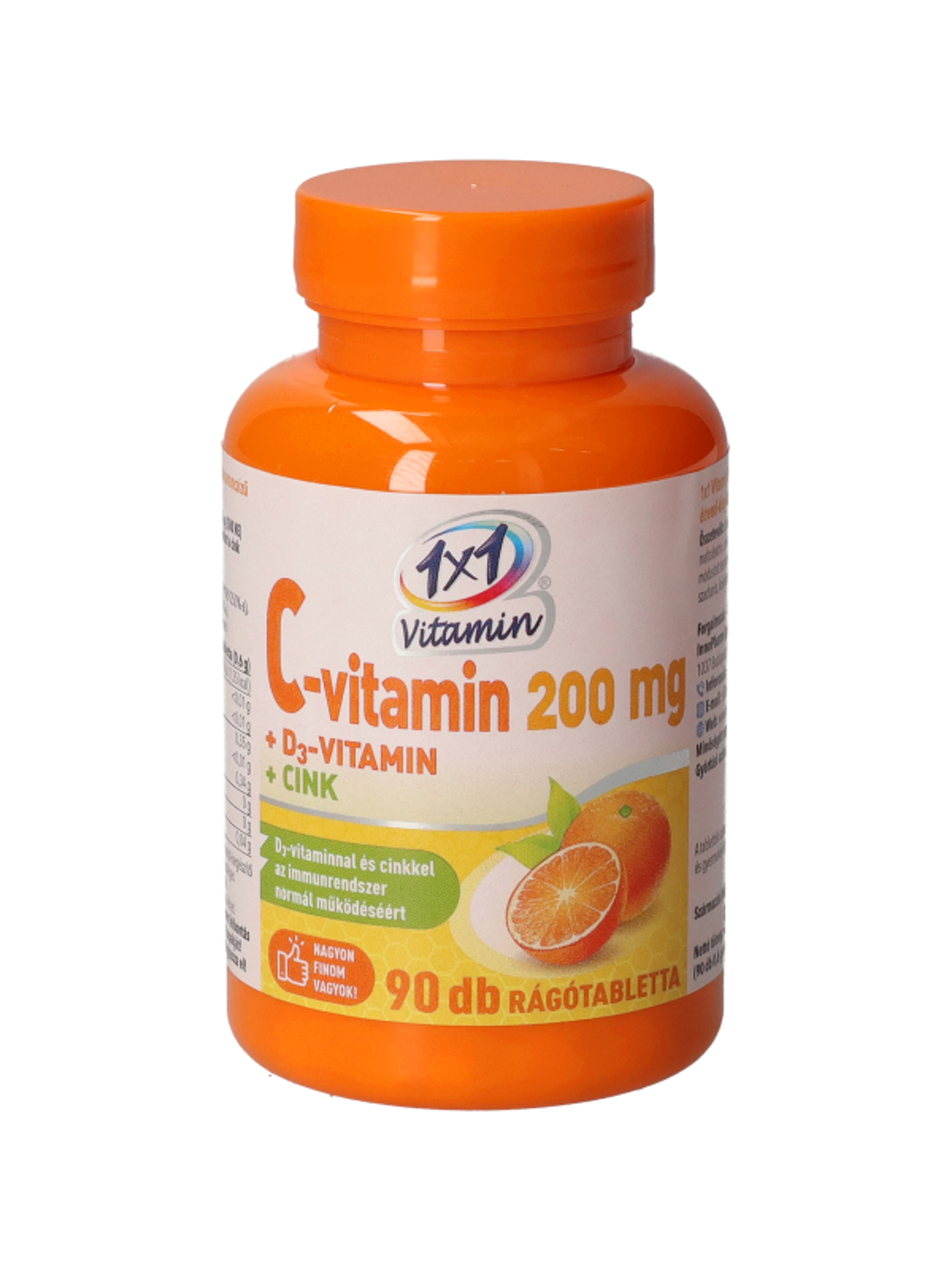 1x1 Vitaday C-vitamin 200 D3 Cink Rágótabletta - 90 db