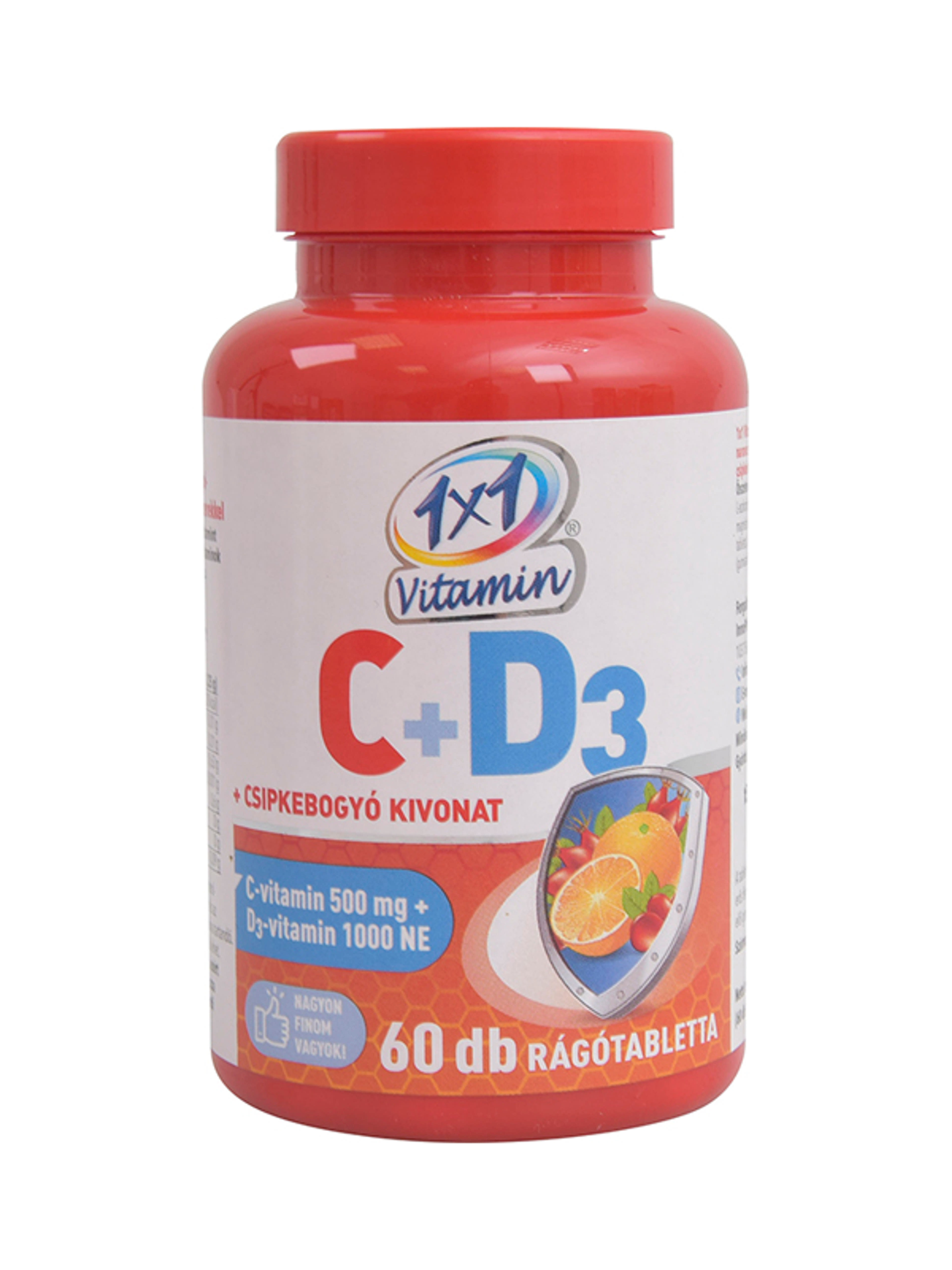 1x1 vitamin C-vitamin+D3+csipkebogyó rágótabletta - 60 db-1
