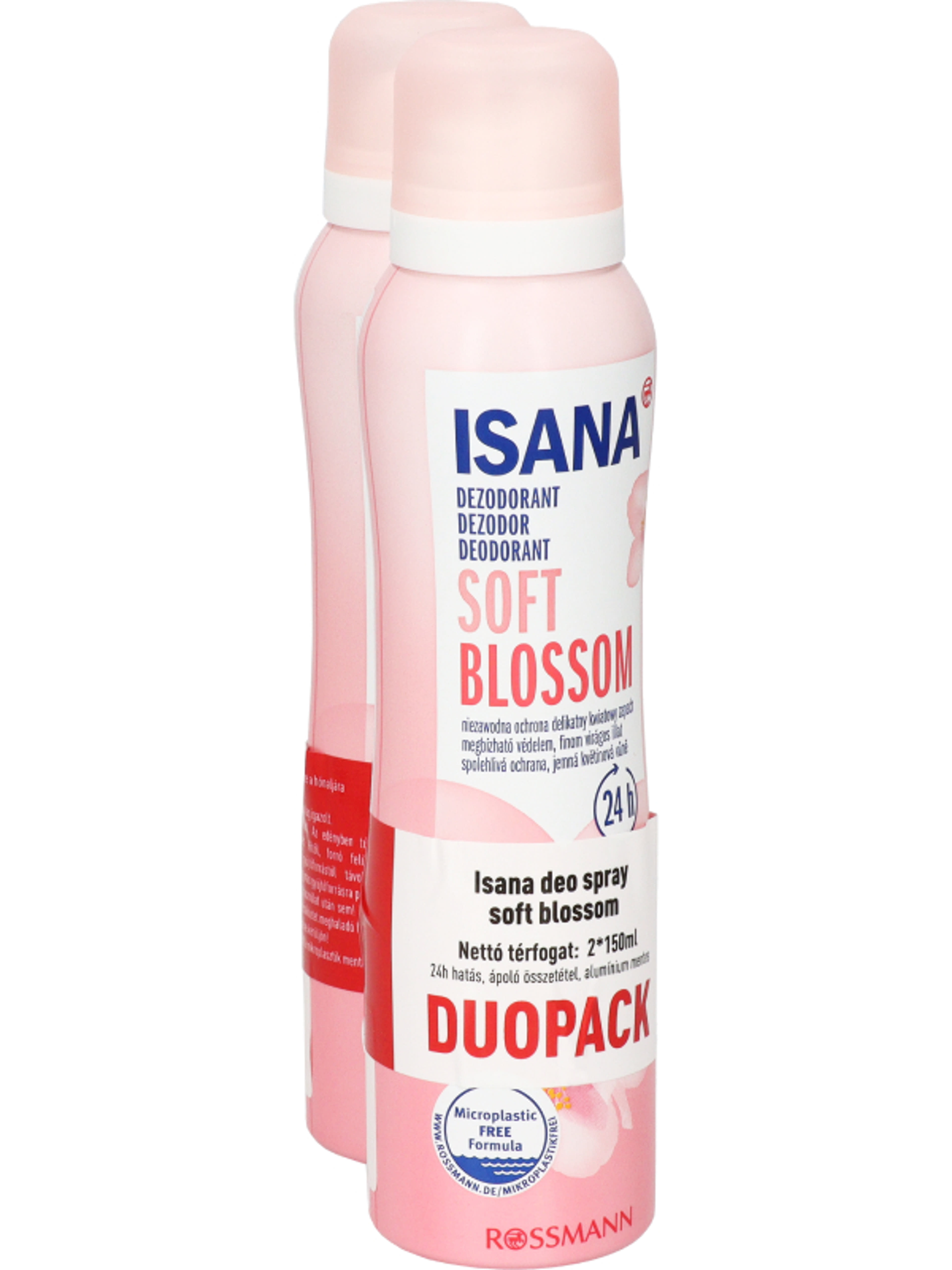 Isana Soft Blossom dezodor duopack 2x150 ml - 300 ml-1