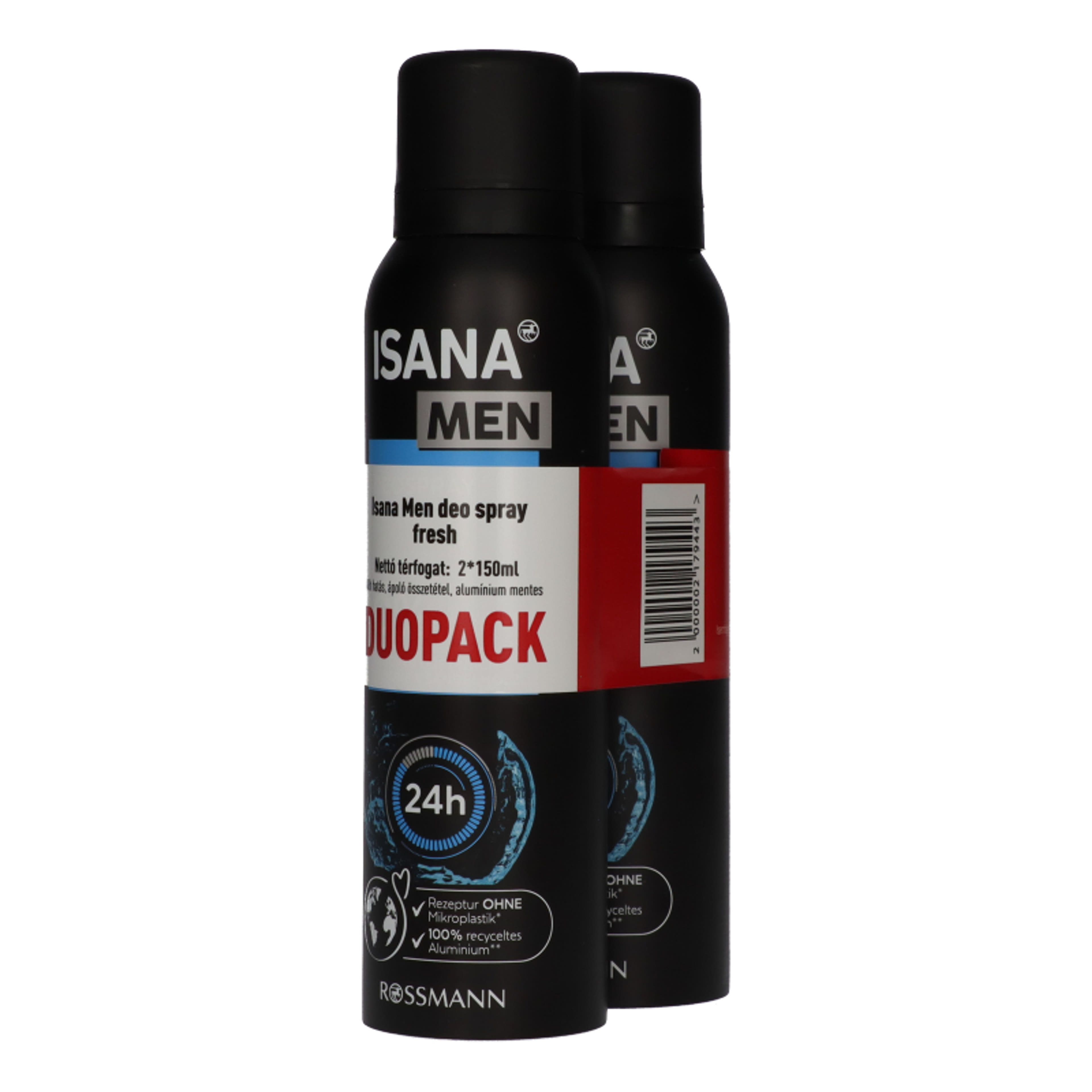 Isana Men Fresh dezodor duopack 2x150 ml - 300 ml-3