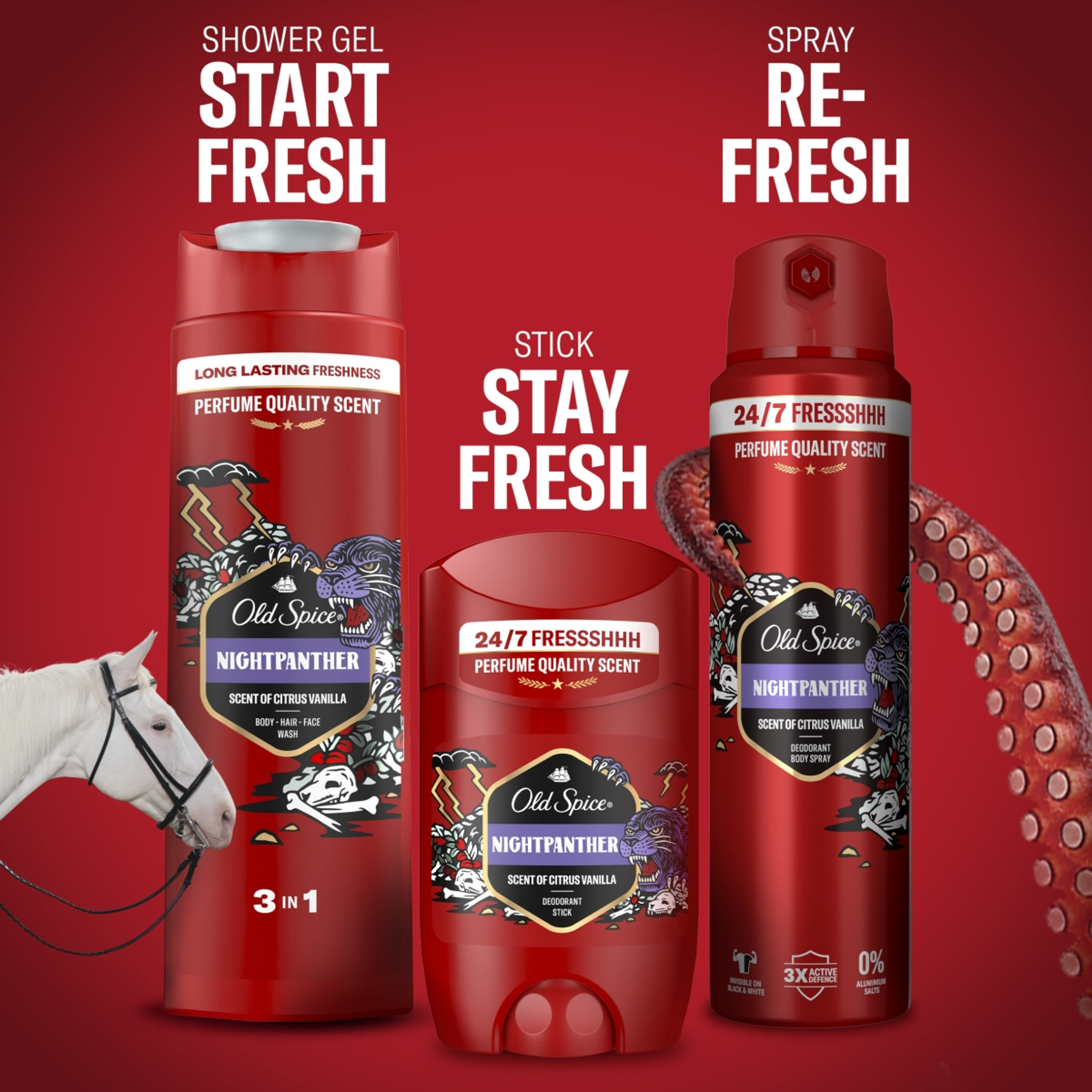 Old Spice Nightpanther tusfürdő - 400 ml-9