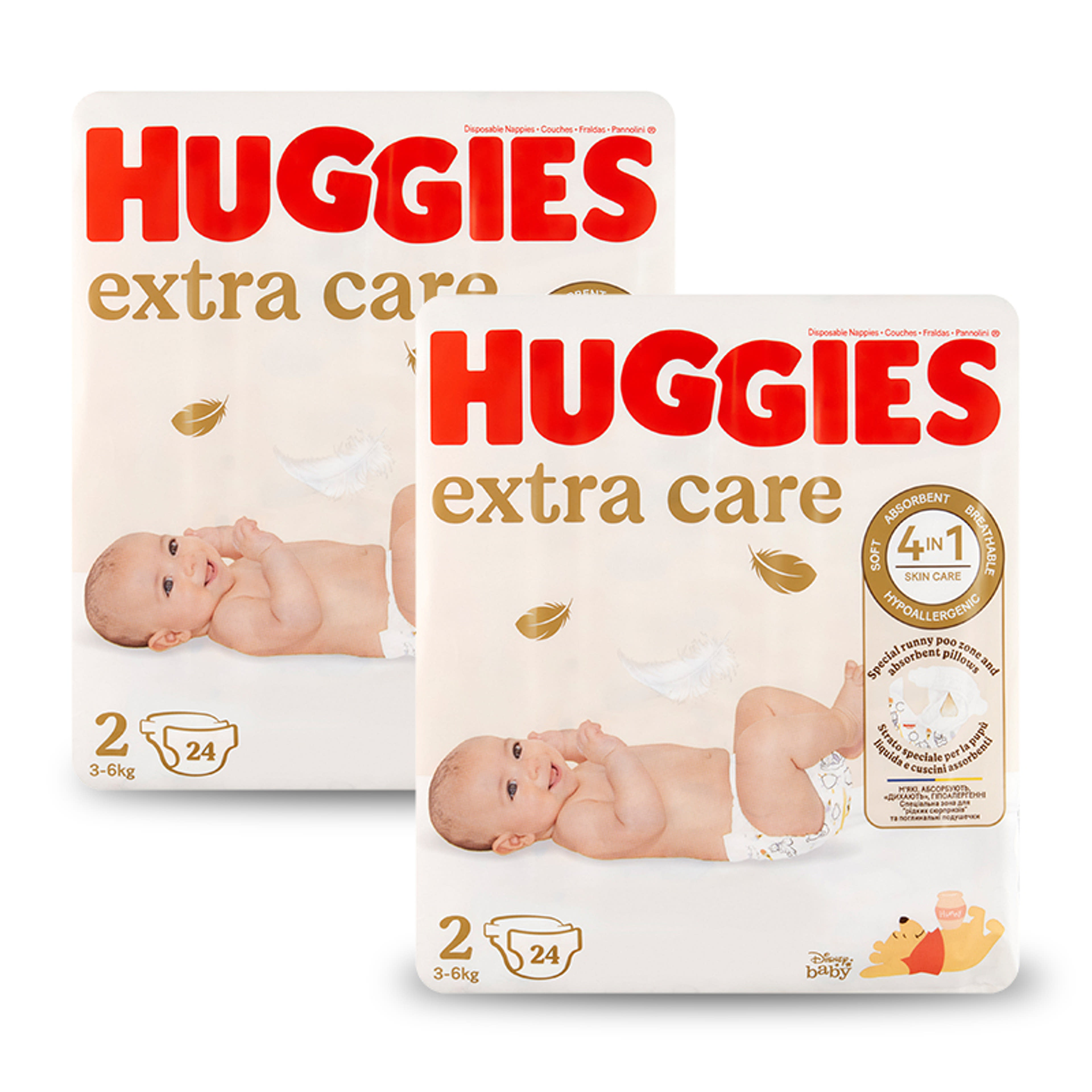 Huggies Extra Care 2 újszülött nadrágpelenka csomag-1