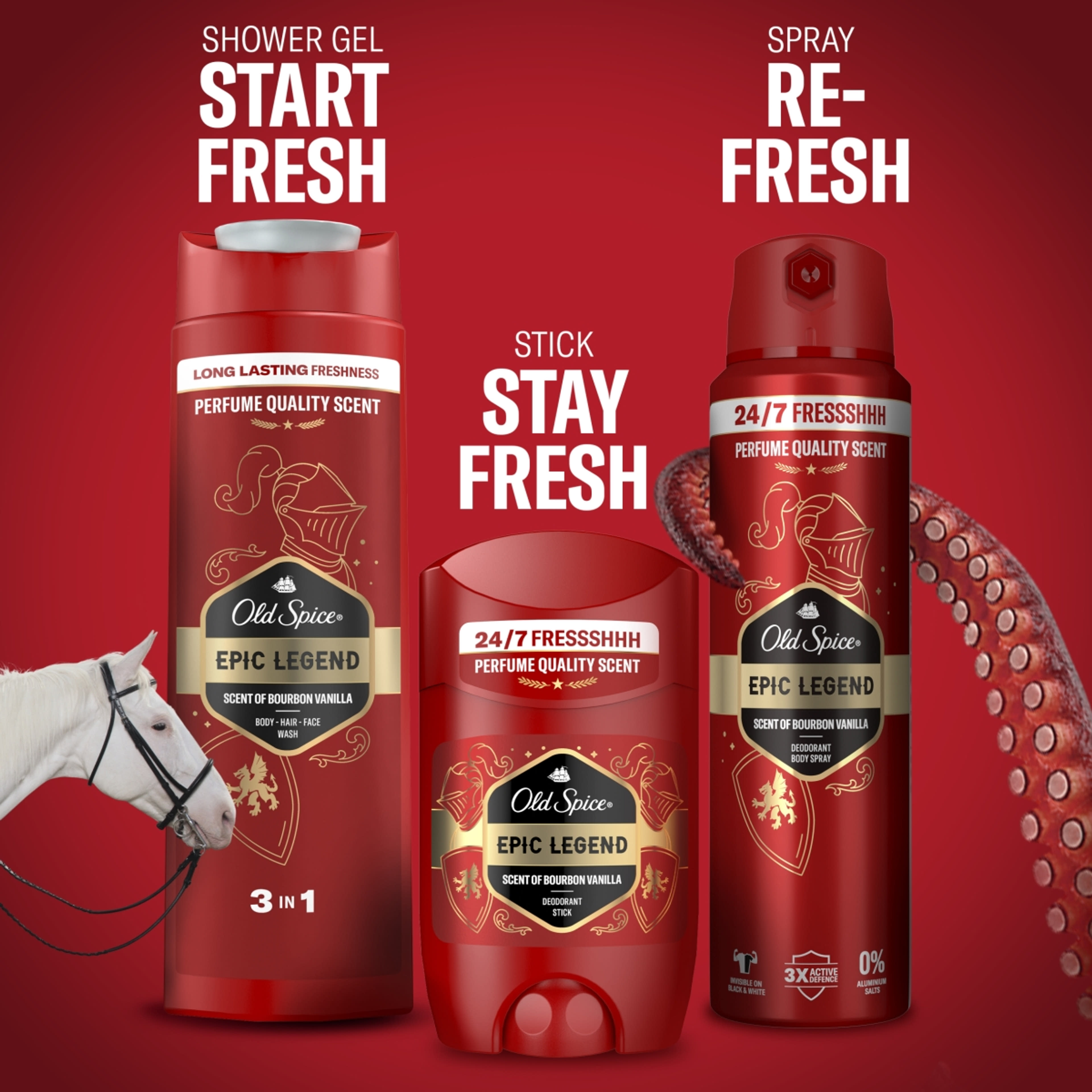 Old Spice Epic Férfi 3 az 1-ben sampon és tusfürdő - 400 ml-9