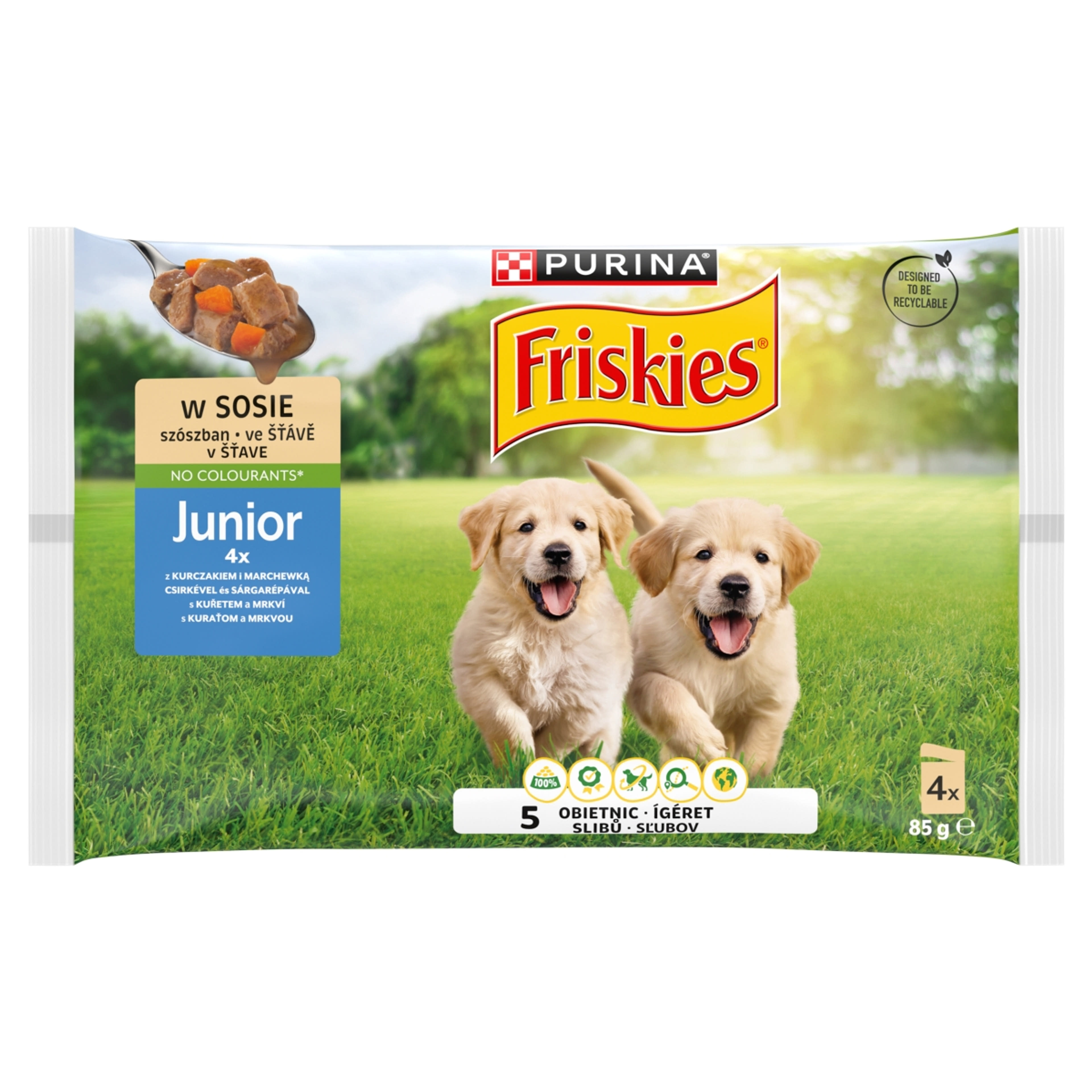 Friskies Junior szószos alutasak kutyáknak 4x85g - 340 g-1