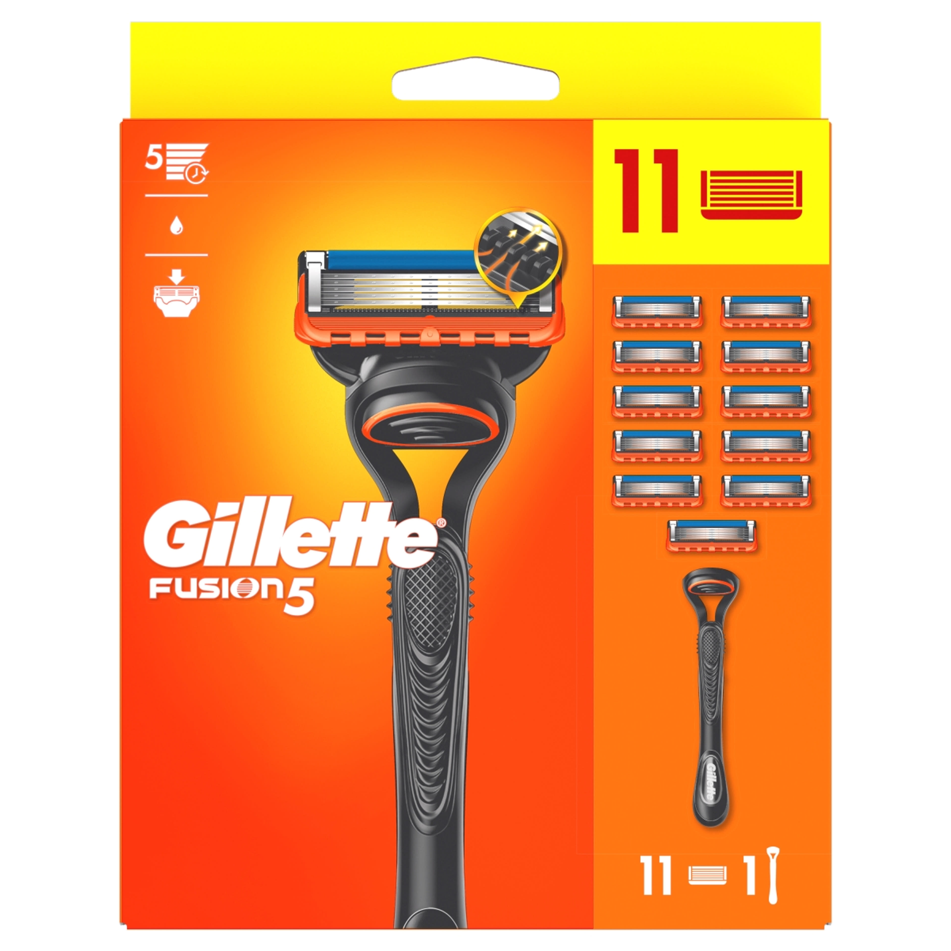 Gillette Fusion5 borotva készülék + 11 db betét - 1 db