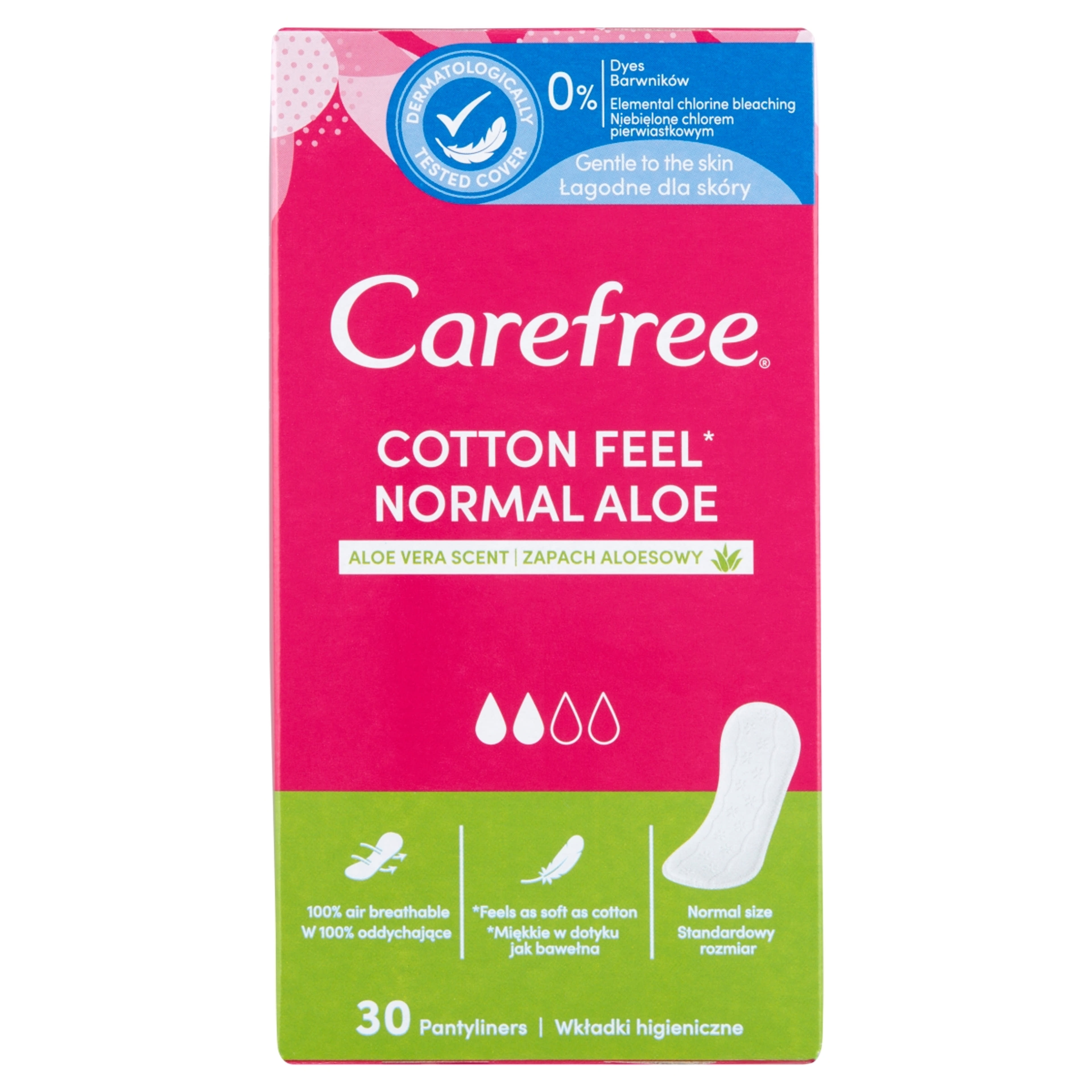 Carefree Cotton Aloe tisztasági betét - 30 db