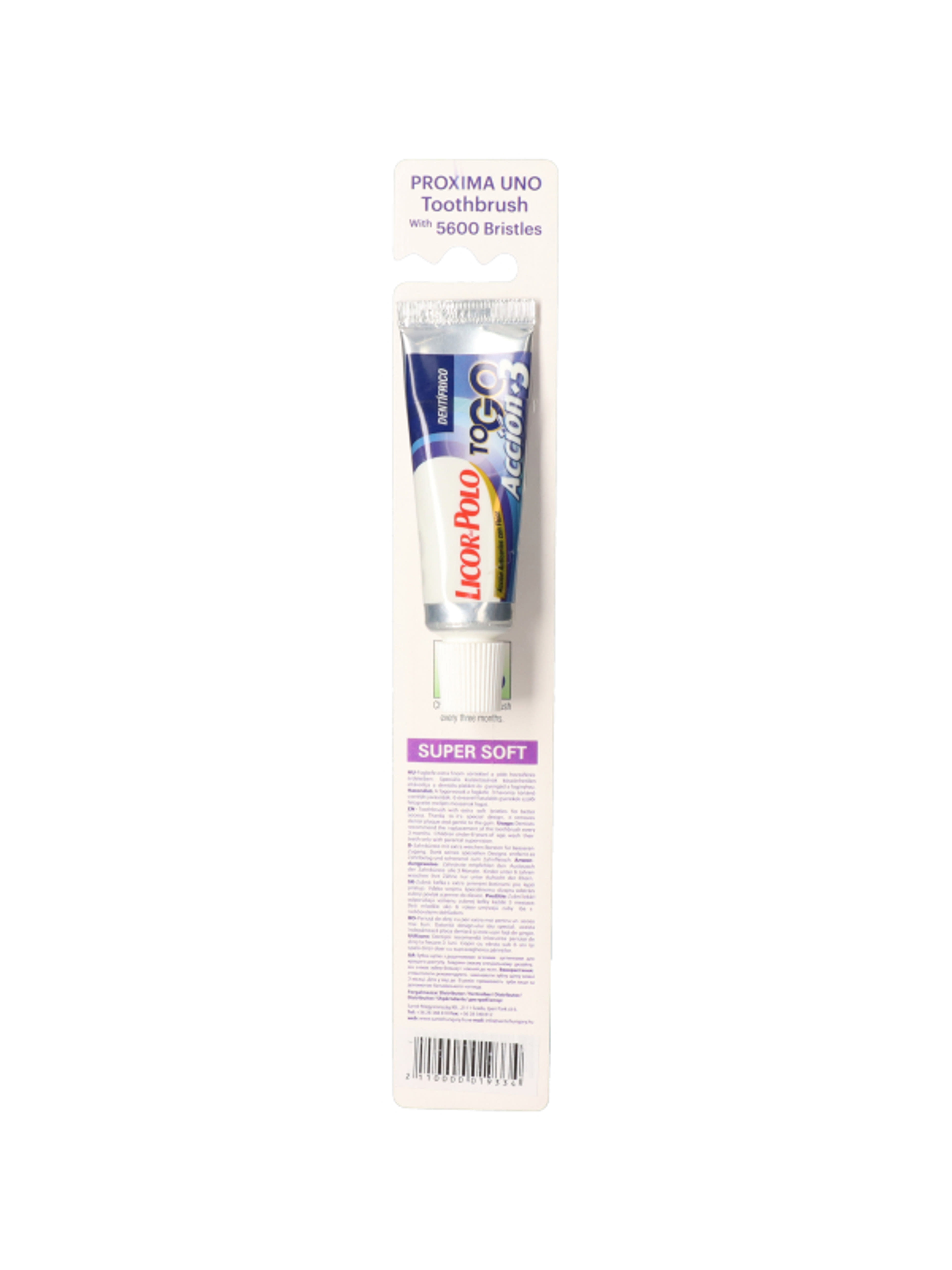 Proxima Uno Bristles fogkefe ajándék fogkrémmel - 1 db-2