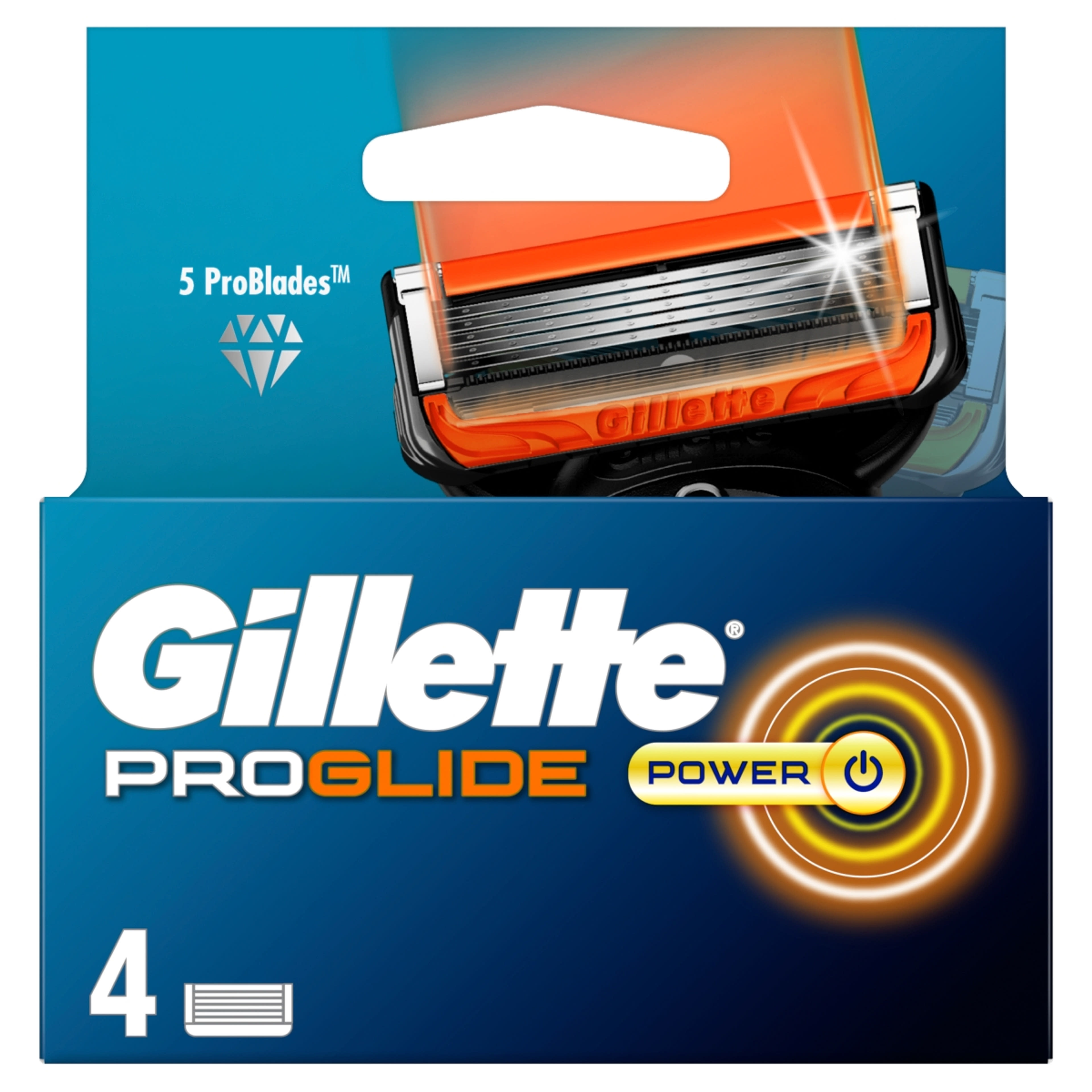 Gillette Fusion ProGlide Power 5 pengés borotvabetét - 4 db-1