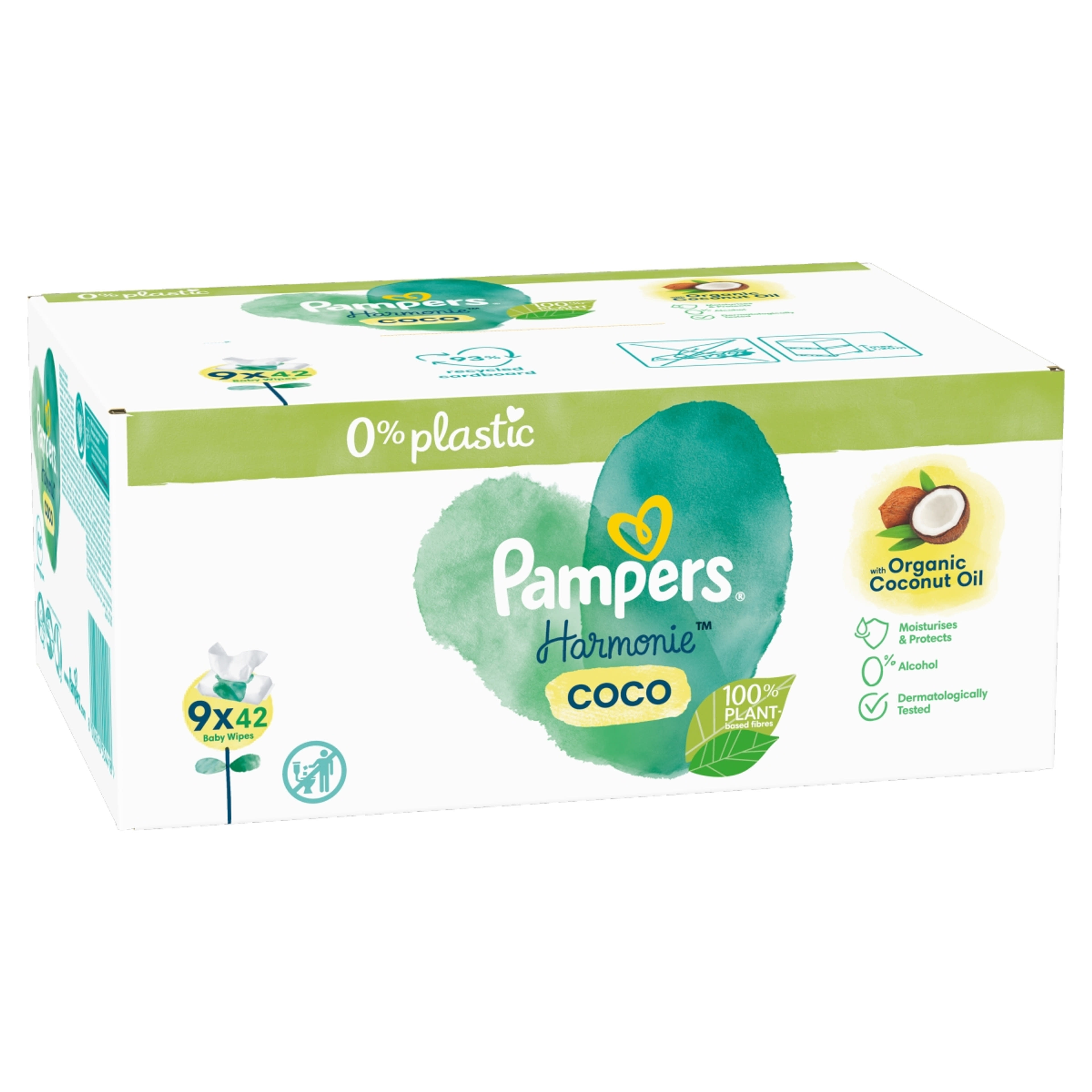 Pampers Harmonie Coco nedves törlőkendő, 9 csomag - 378 db-2