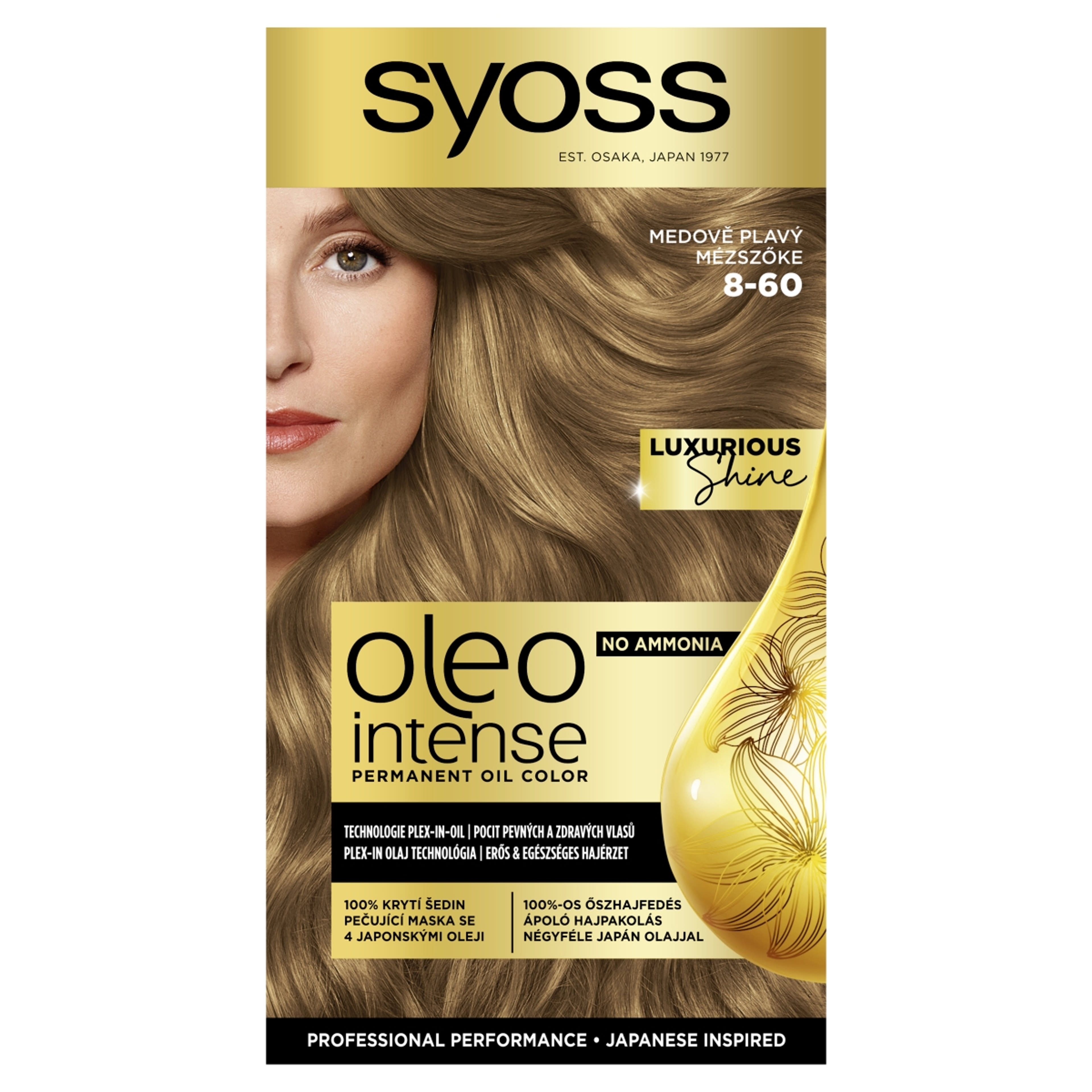 Syoss Oleo Intense tartós hajfesték 8-60 mézszőke - 1 db
