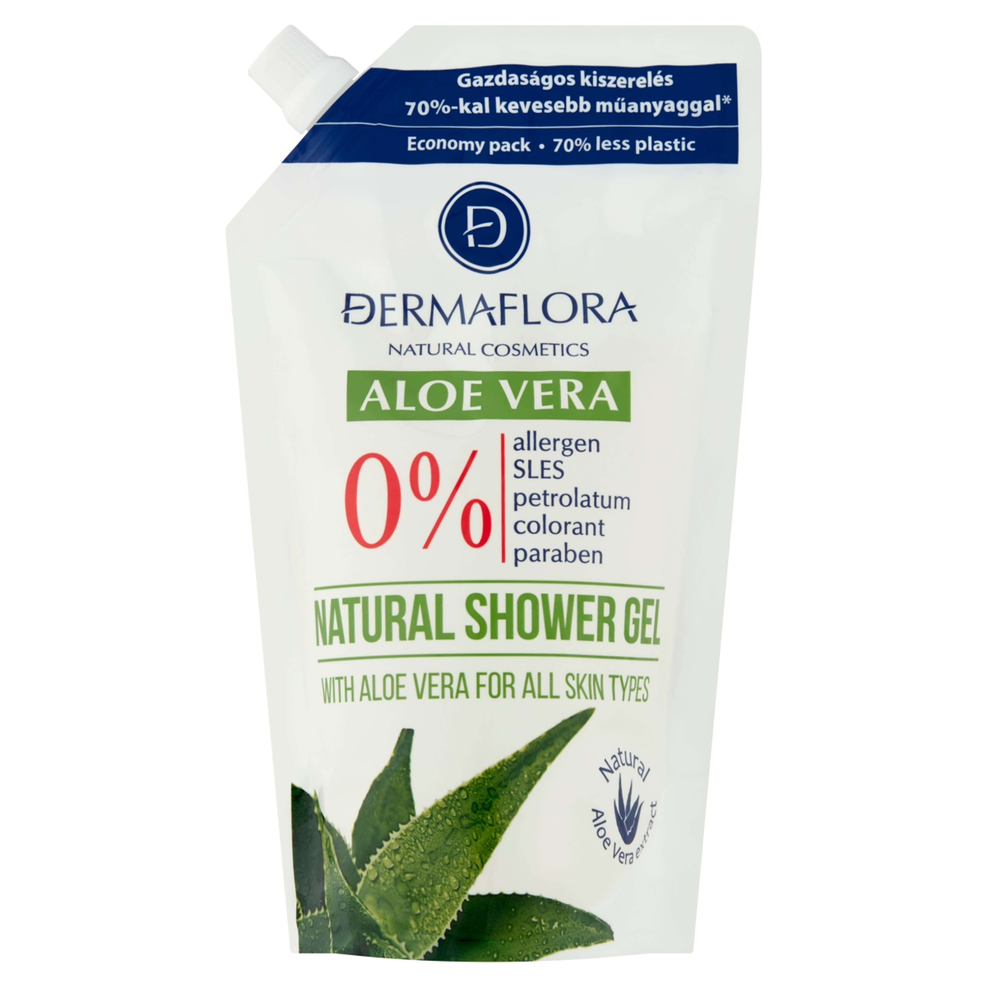 Dermafora tusfürdő utántöltő 0% aloe vera - 500 ml-1