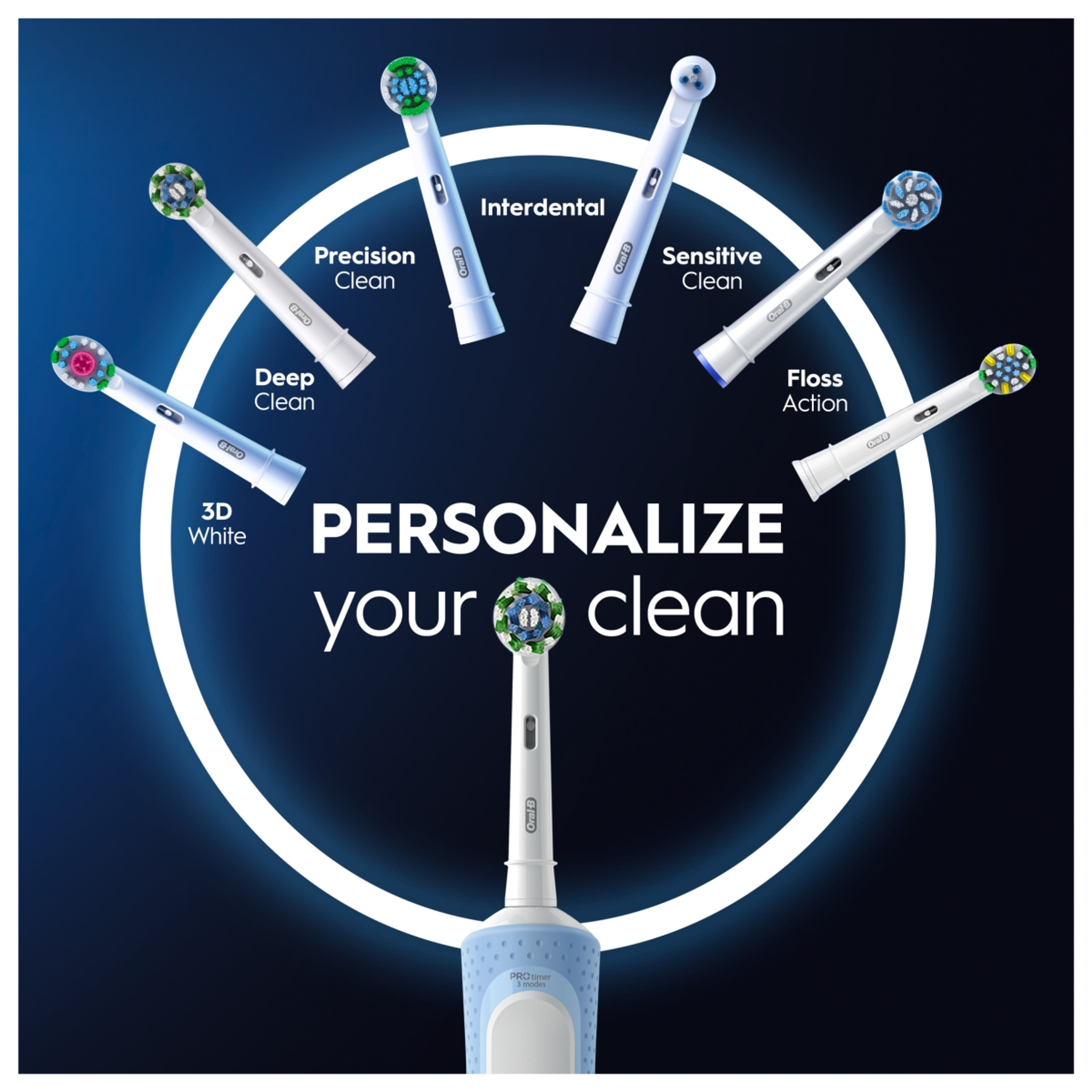 Oral-B Vitality Pro elektromos fogkefe fehér/kék - 1 db-4