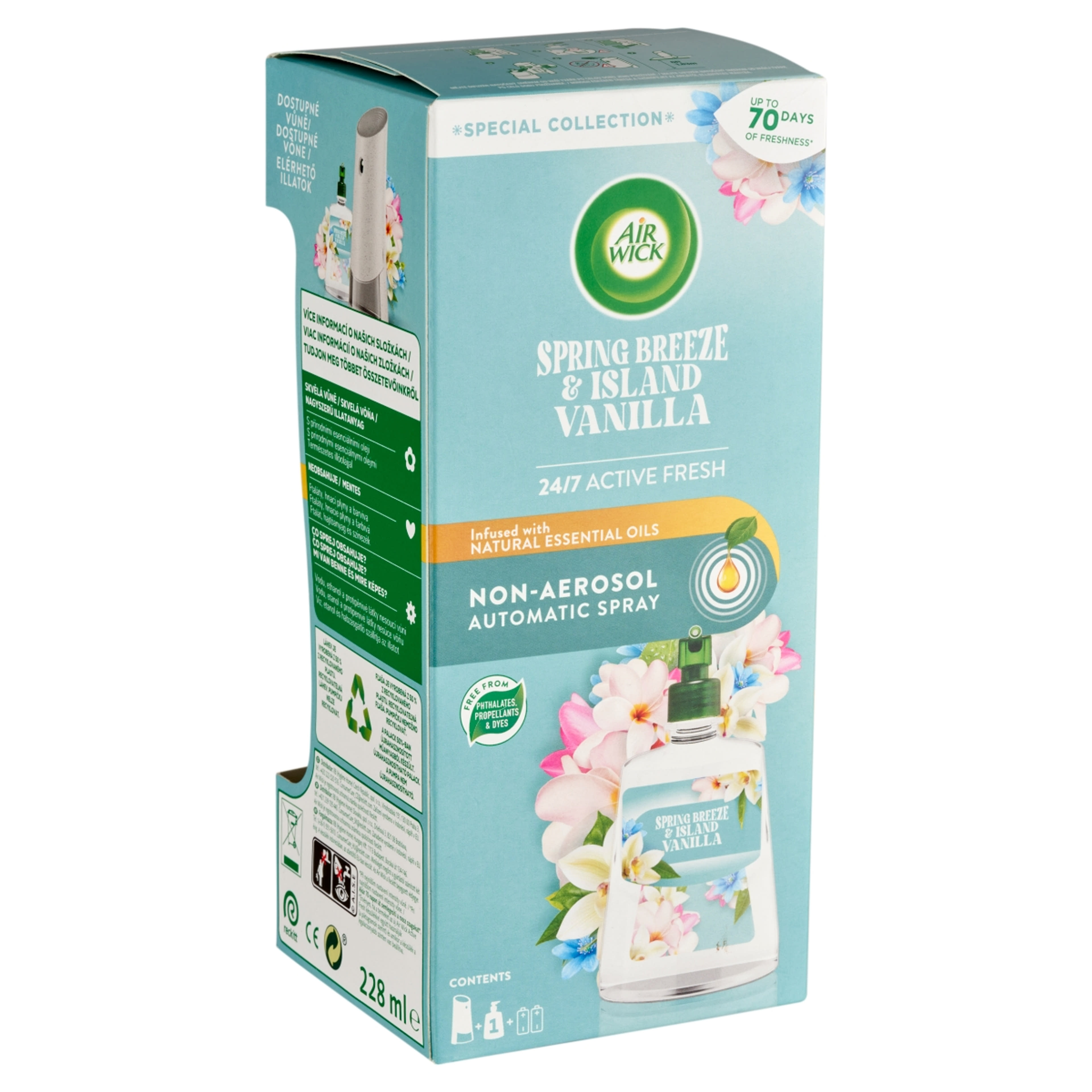 Air Wick Active Fresh automata légfrissítő készülék utántöltővel tavaszi szellő illattal - 228 ml-2
