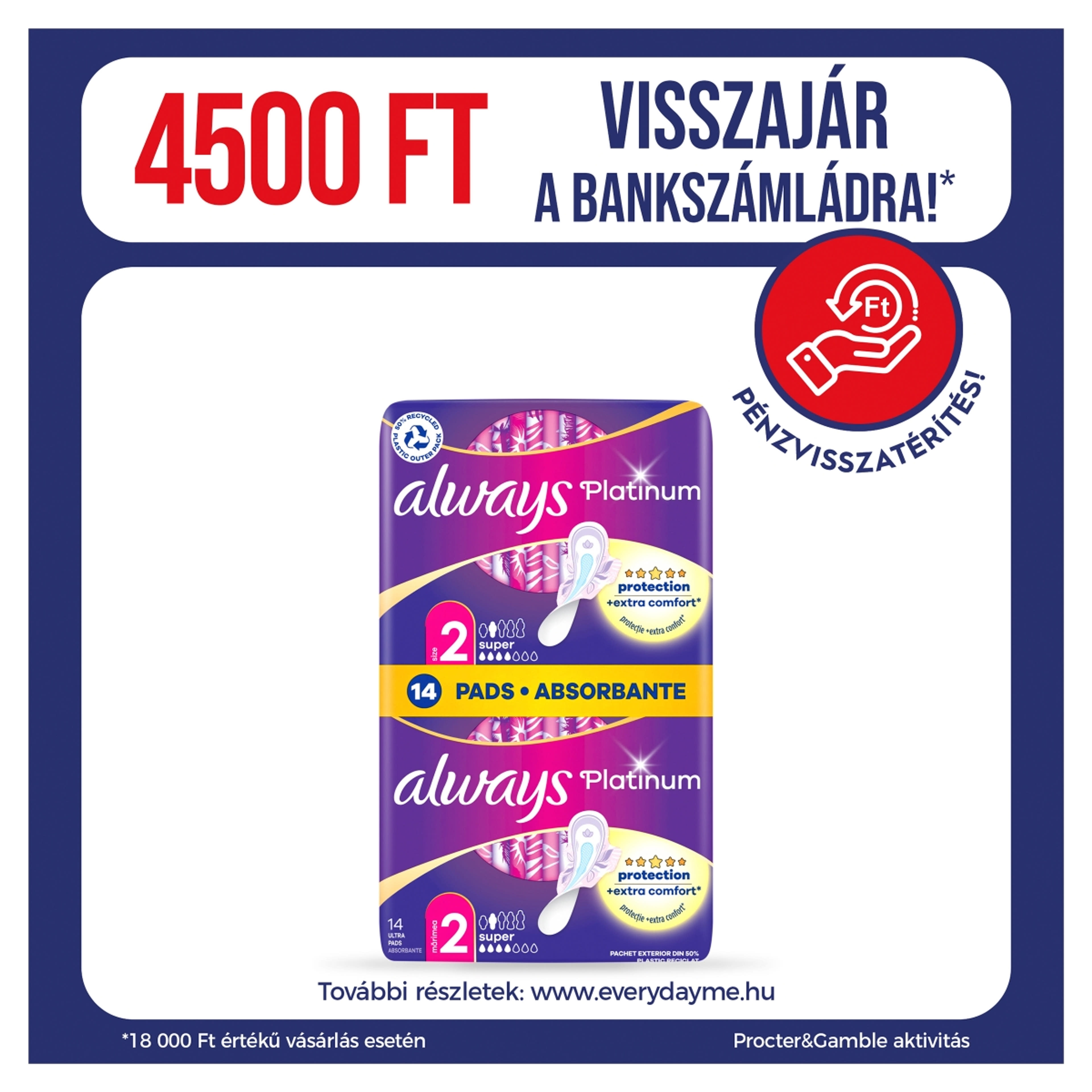 Always Platinum Duo Pack super egészségügyi betét - 14 db-1