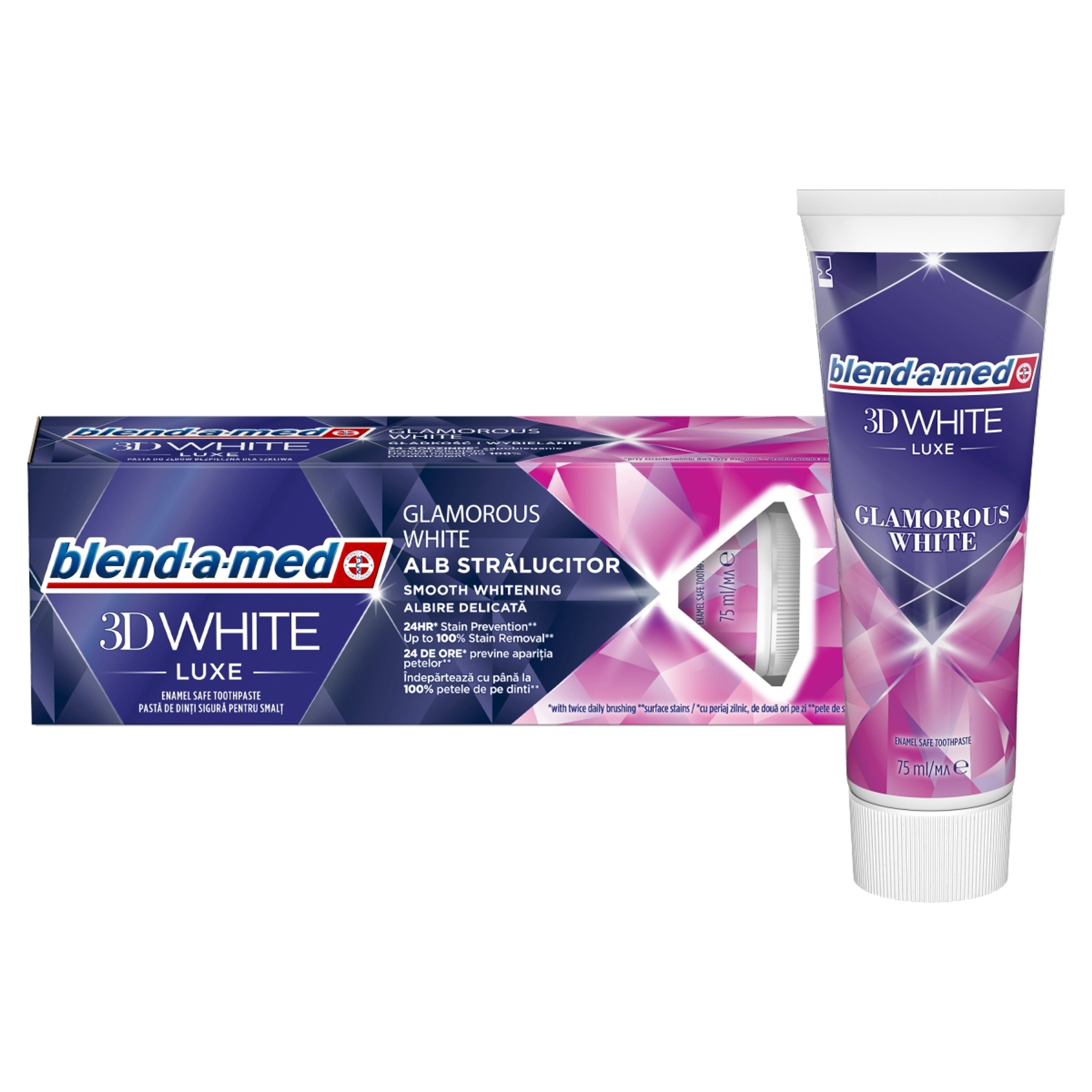 Blend-a-Med 3D White Luxe Glamours White fehérítő fogkrém - 75 ml-2