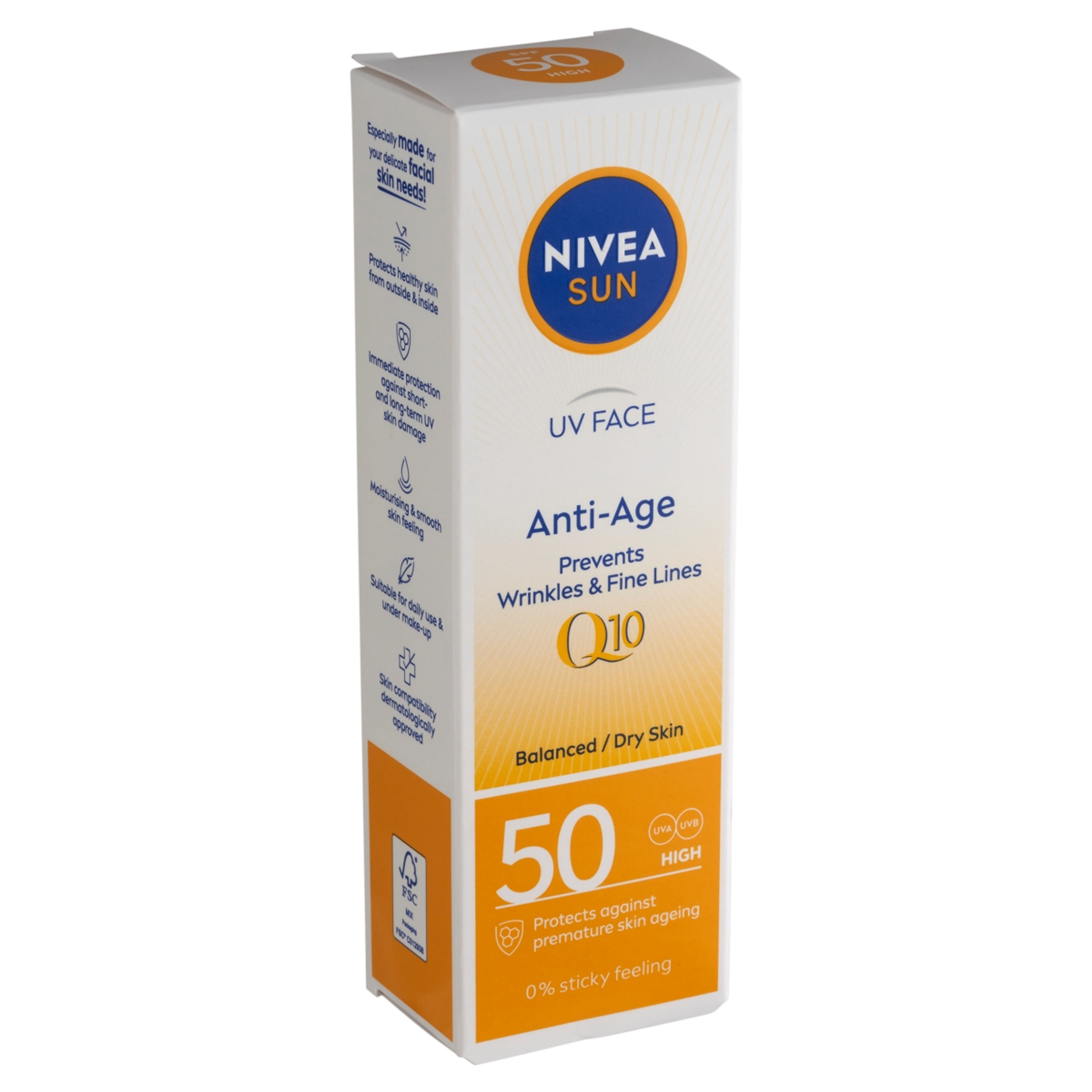 Nivea Sun Q10 Anti-Age & Anti-Pigments napozó arckrém FF50 - 50 ml-3