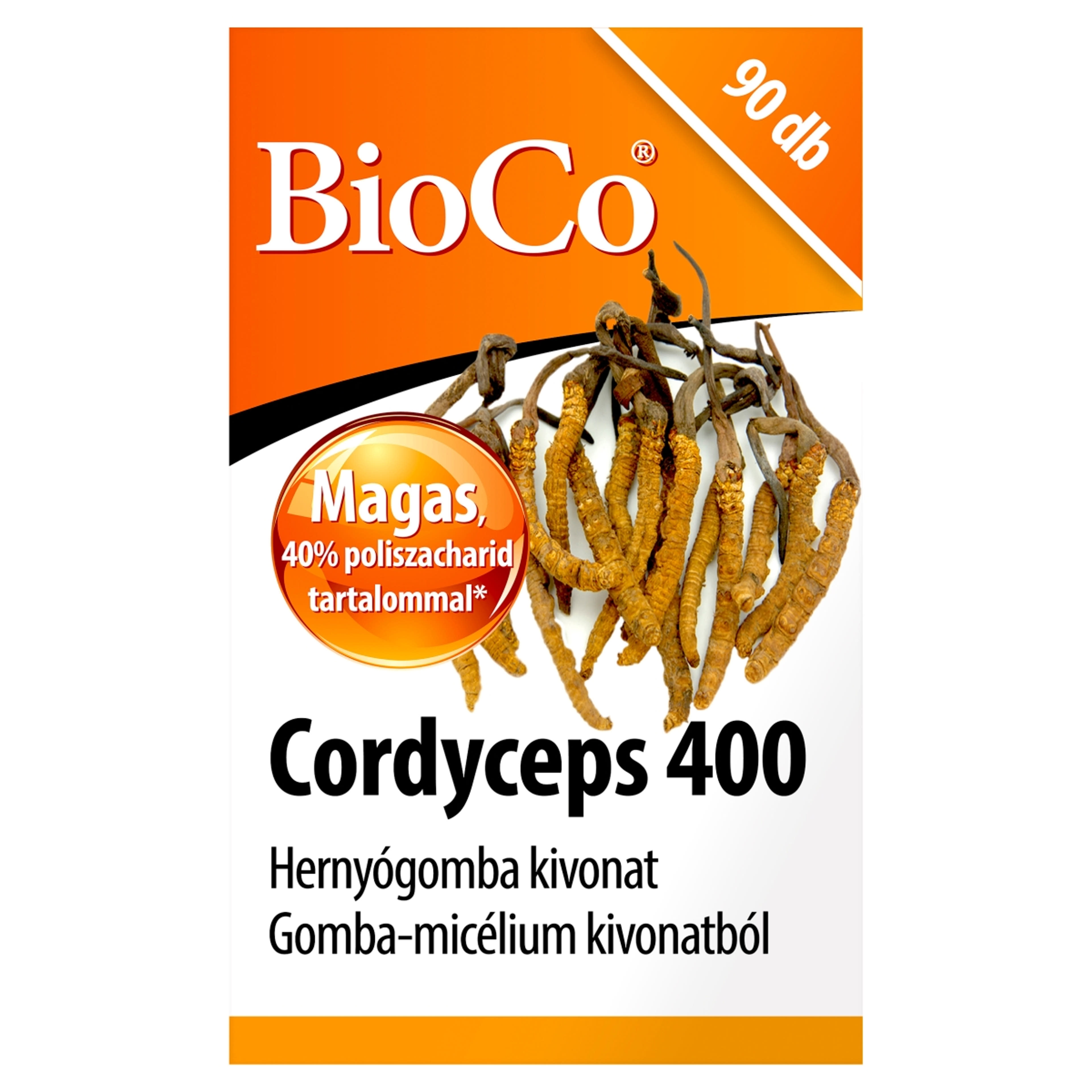Bioco cordyceps 400 étrendkiegészítő tabletta hernyógombával - 90 db