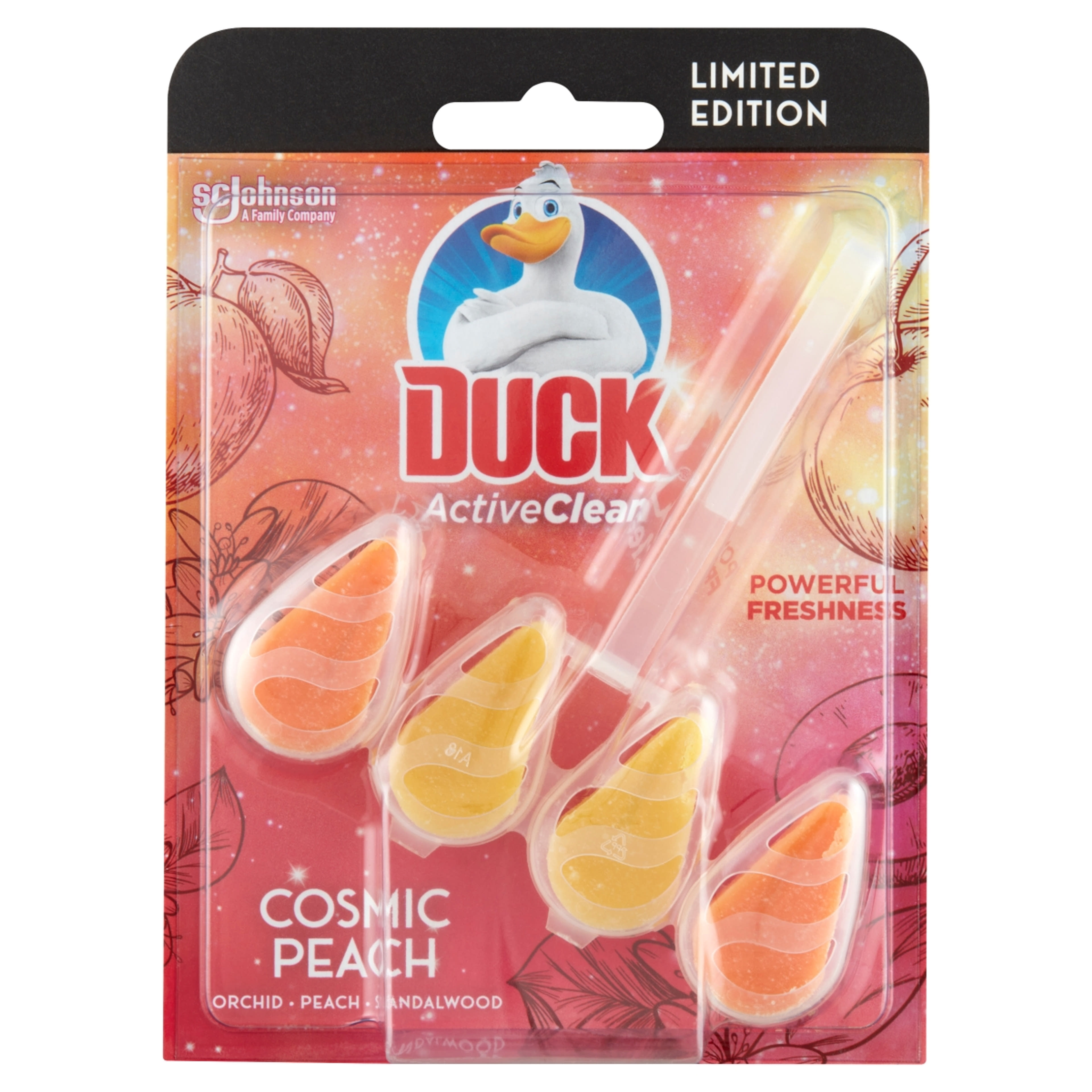 Duck Active Clean Cosmic Peach WC-öblítő rúd - 38,6 g-1