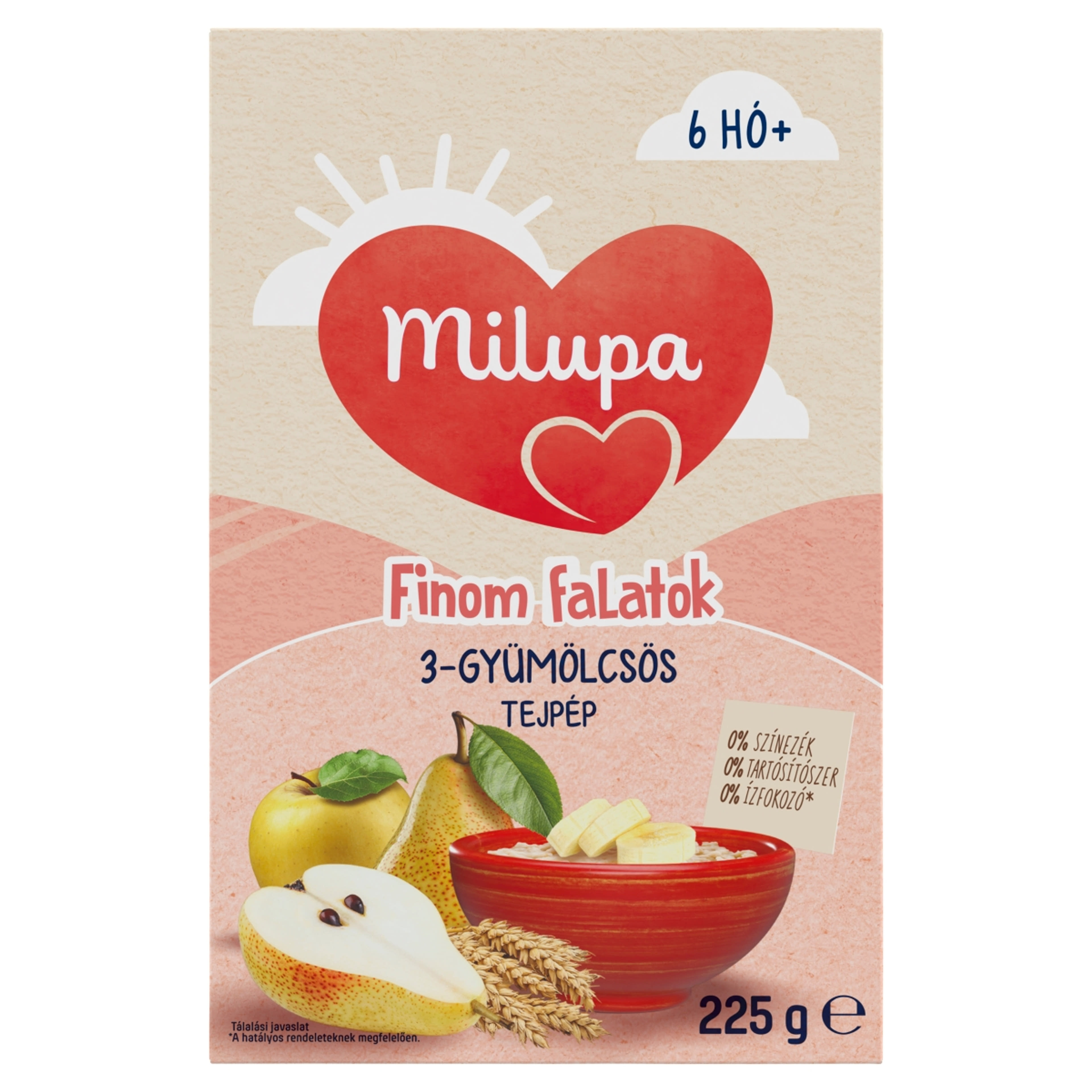 Milupa Finom falatok tejpép 3-gyümölcsös 6 hónapos kortól - 225 g-1