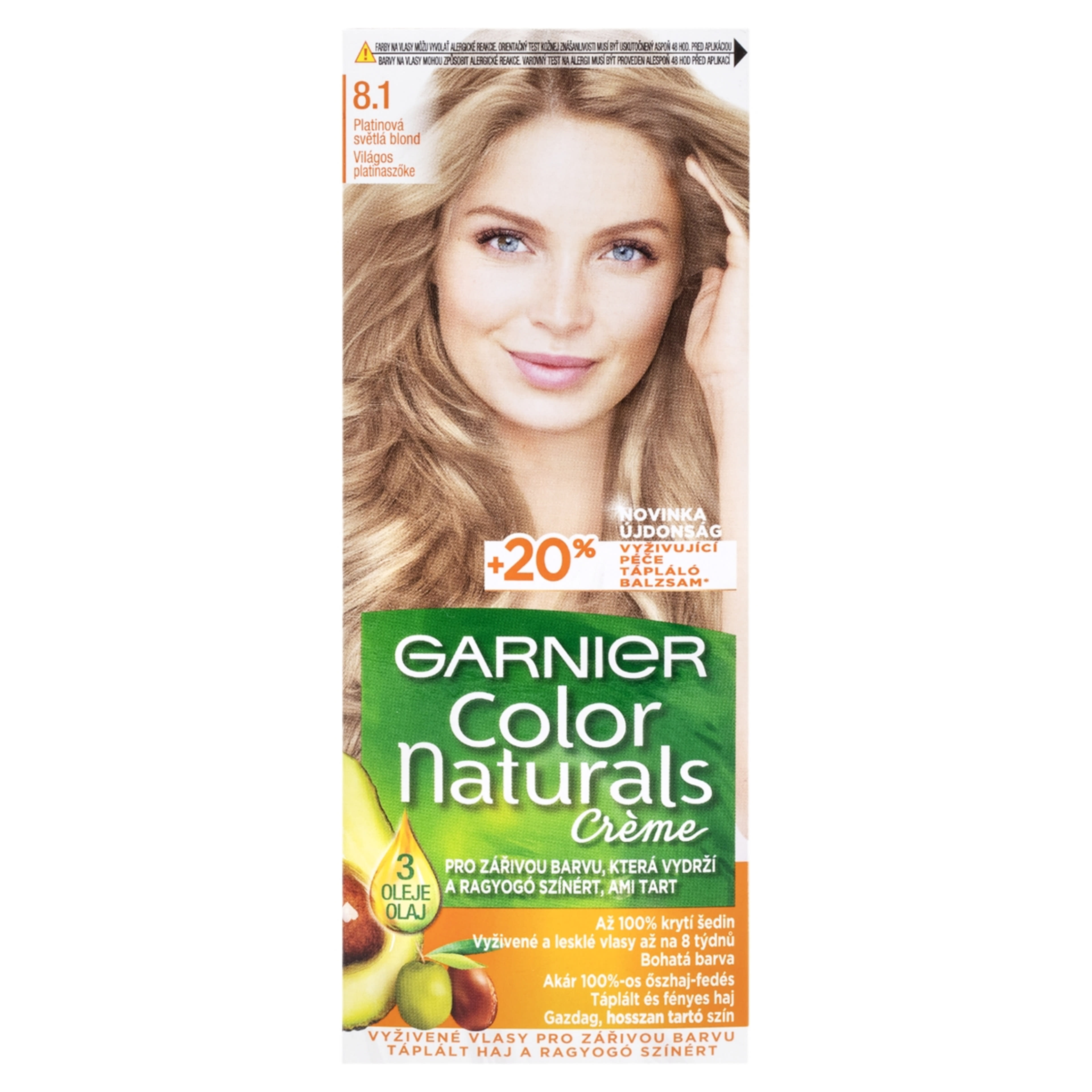 Garnier Color Naturals Tartós hajfesték 8.1 Világos platinaszőke - 1 db-1