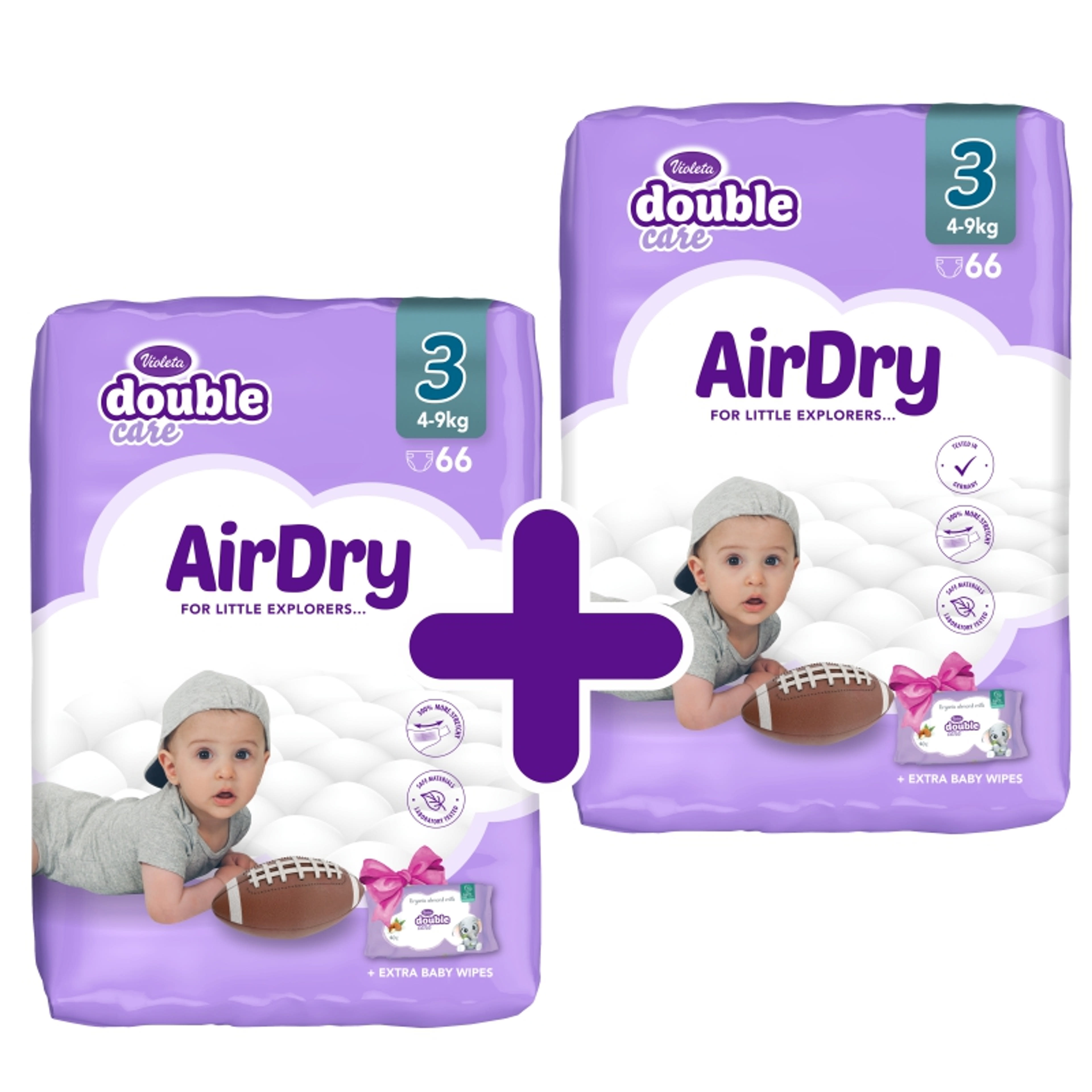 Violeta Double Care Air Dry 3-as méret 4-9 kg nadrágpelenka csomag