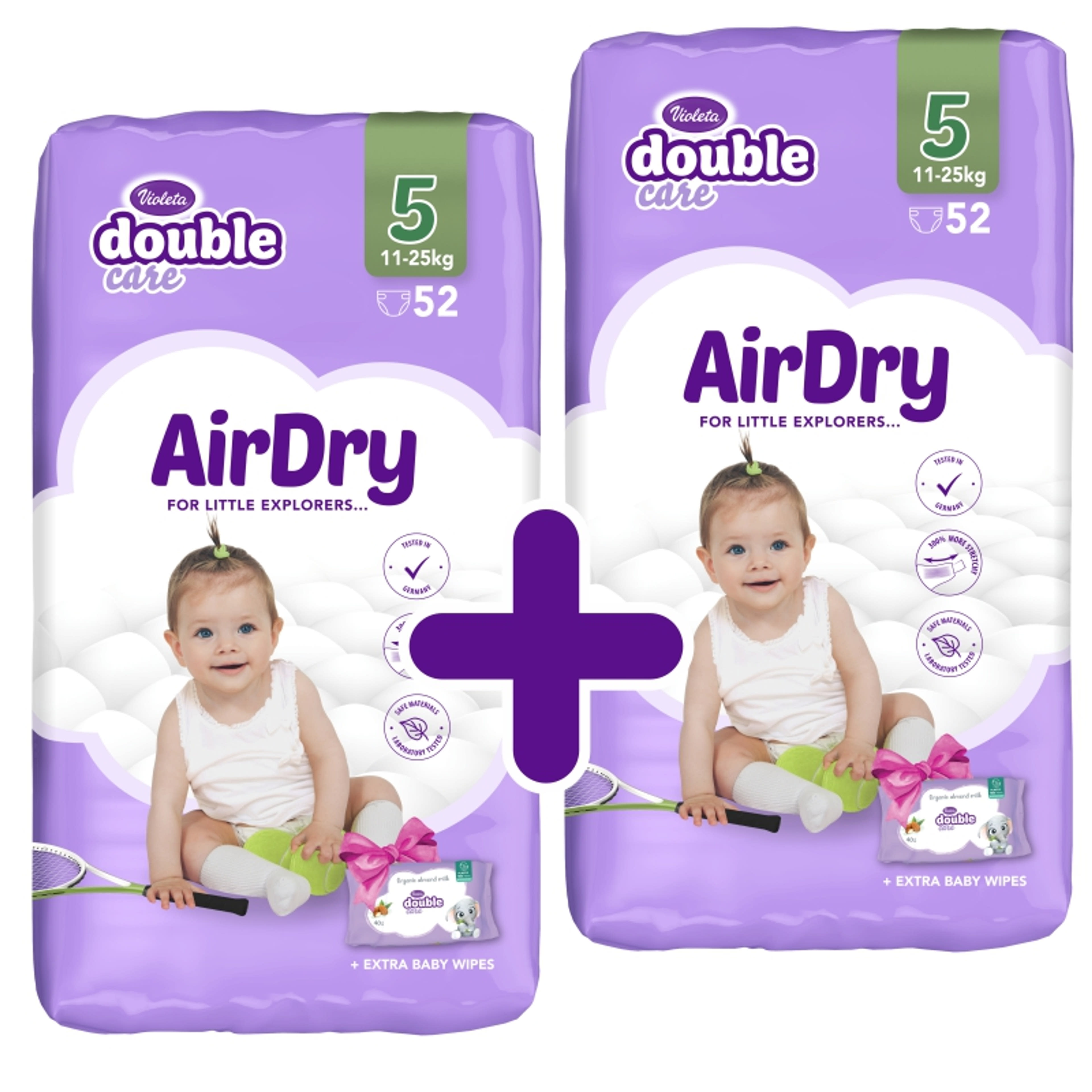 Violeta Double Care Air Dry 5-ös méret 11-25 kg nadrágpelenka csomag
