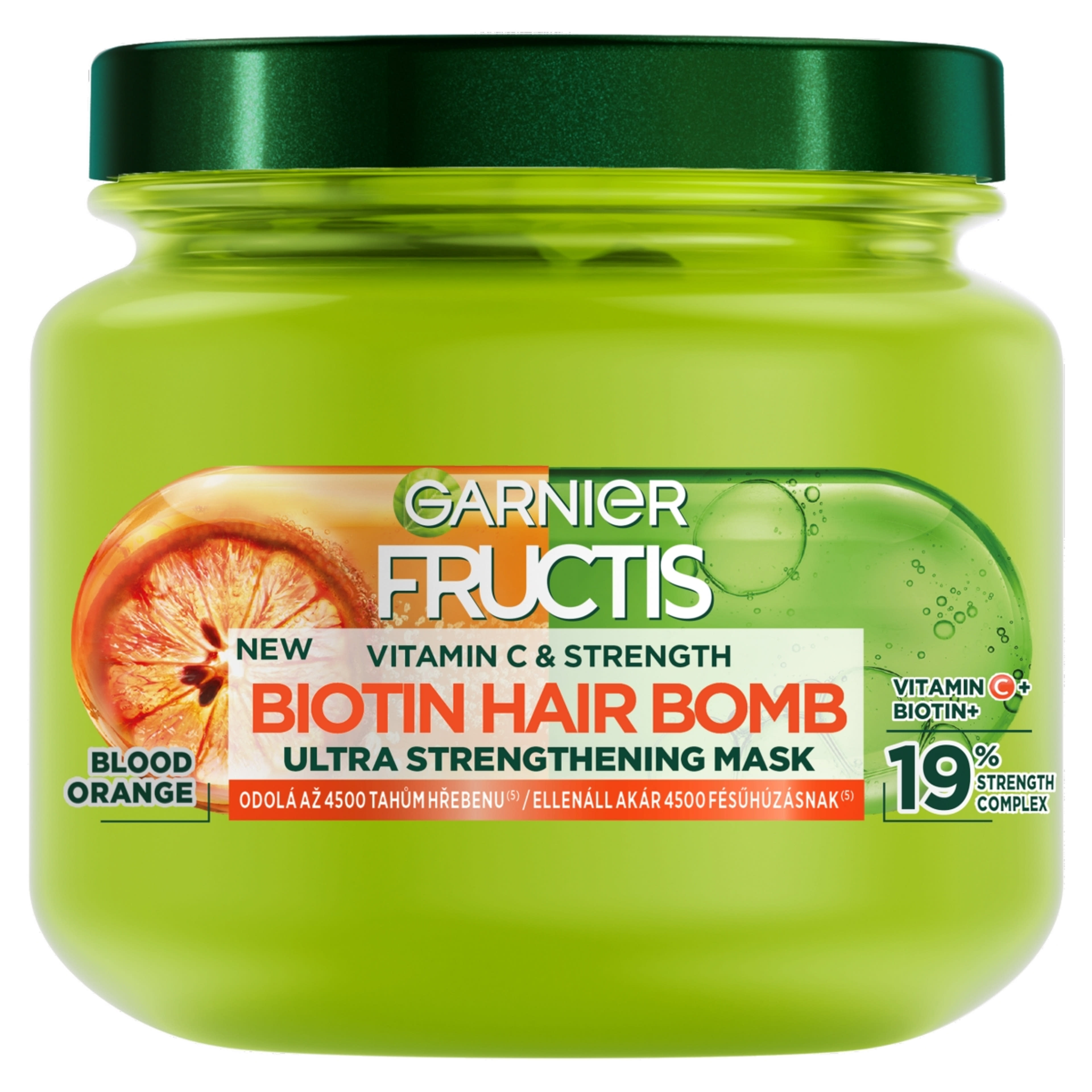 Garnier Fructis Vitamin C & Strenght Biotin Hair Bomb hajmaszk - 320 ml