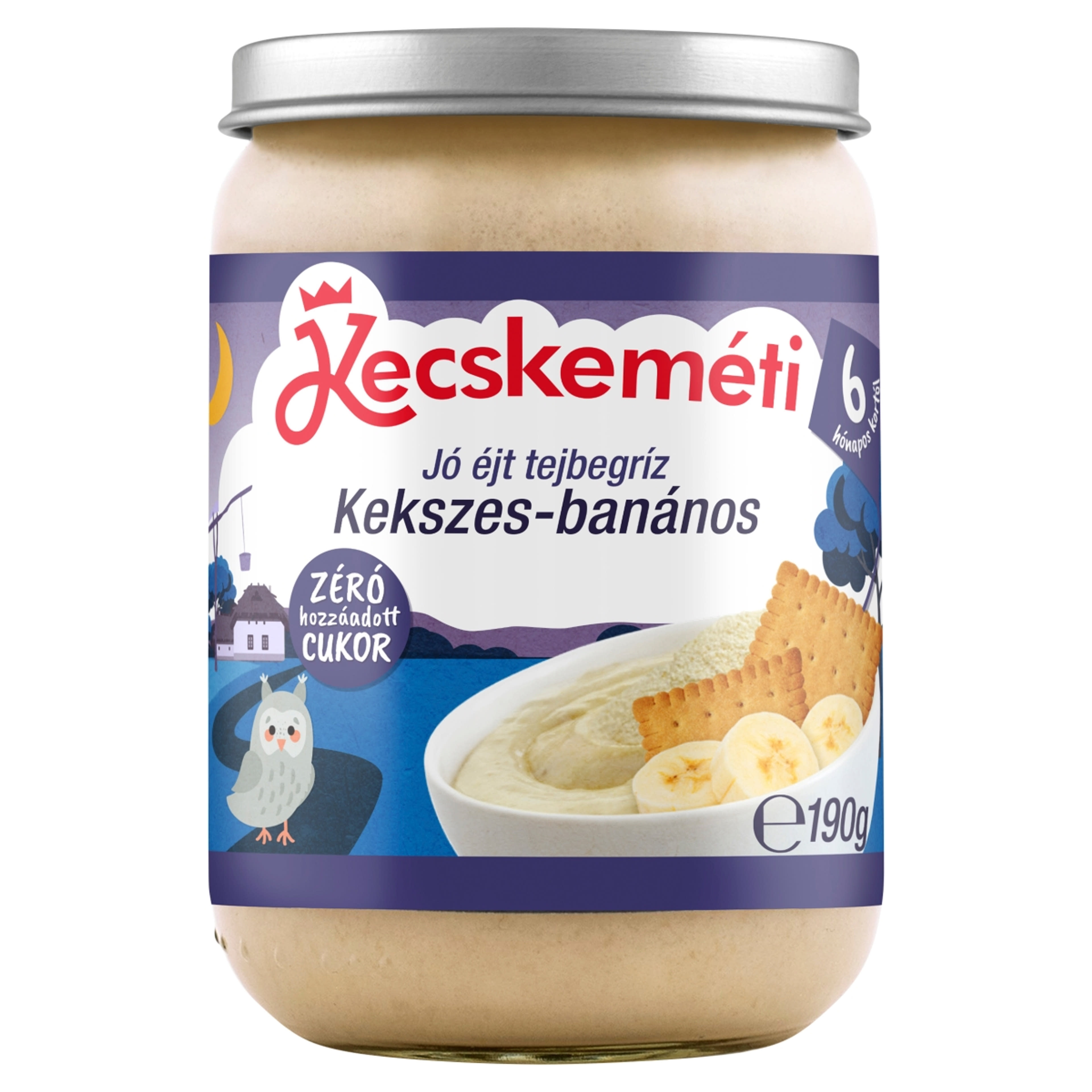 Kecskeméti Jó Éjszakát Tejbegríz Kekszes-banános 6 Hónapos Kortól - 190 g-1