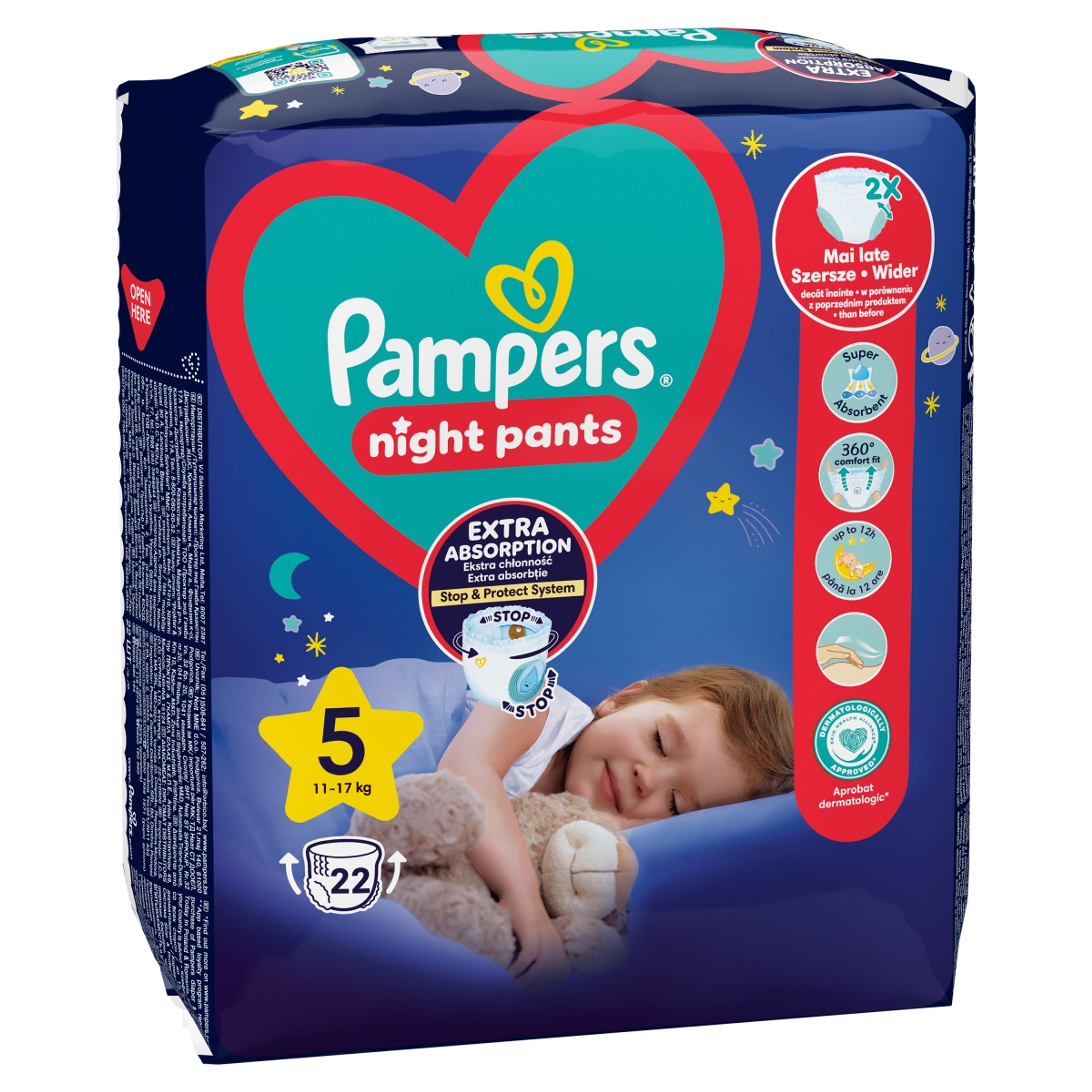 Pampers Night Pants bugyipelenka 5-ös 12 - 17 kg - 22 db-2