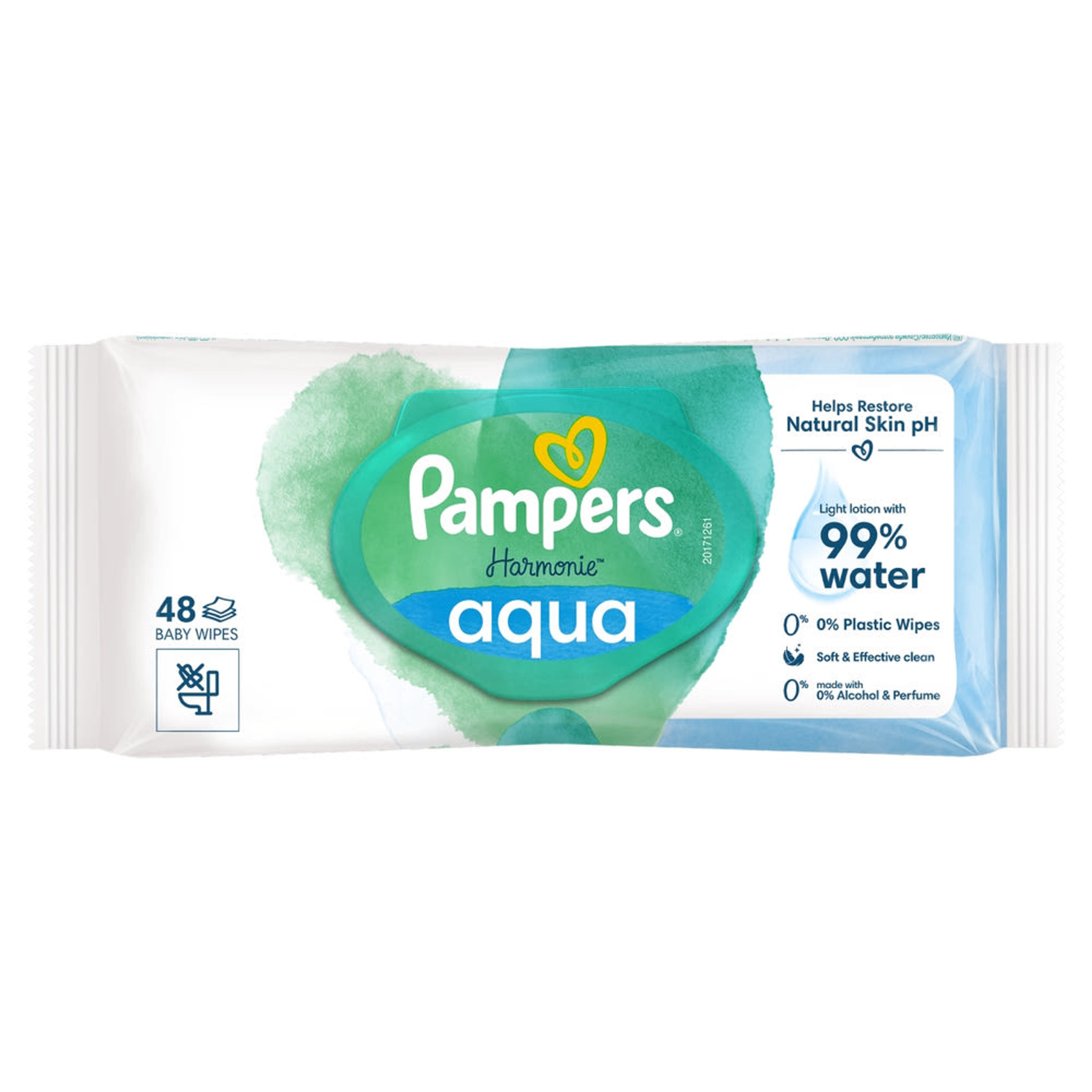Pampers Harmonie Aqua nedves törlőkendő - 48 db