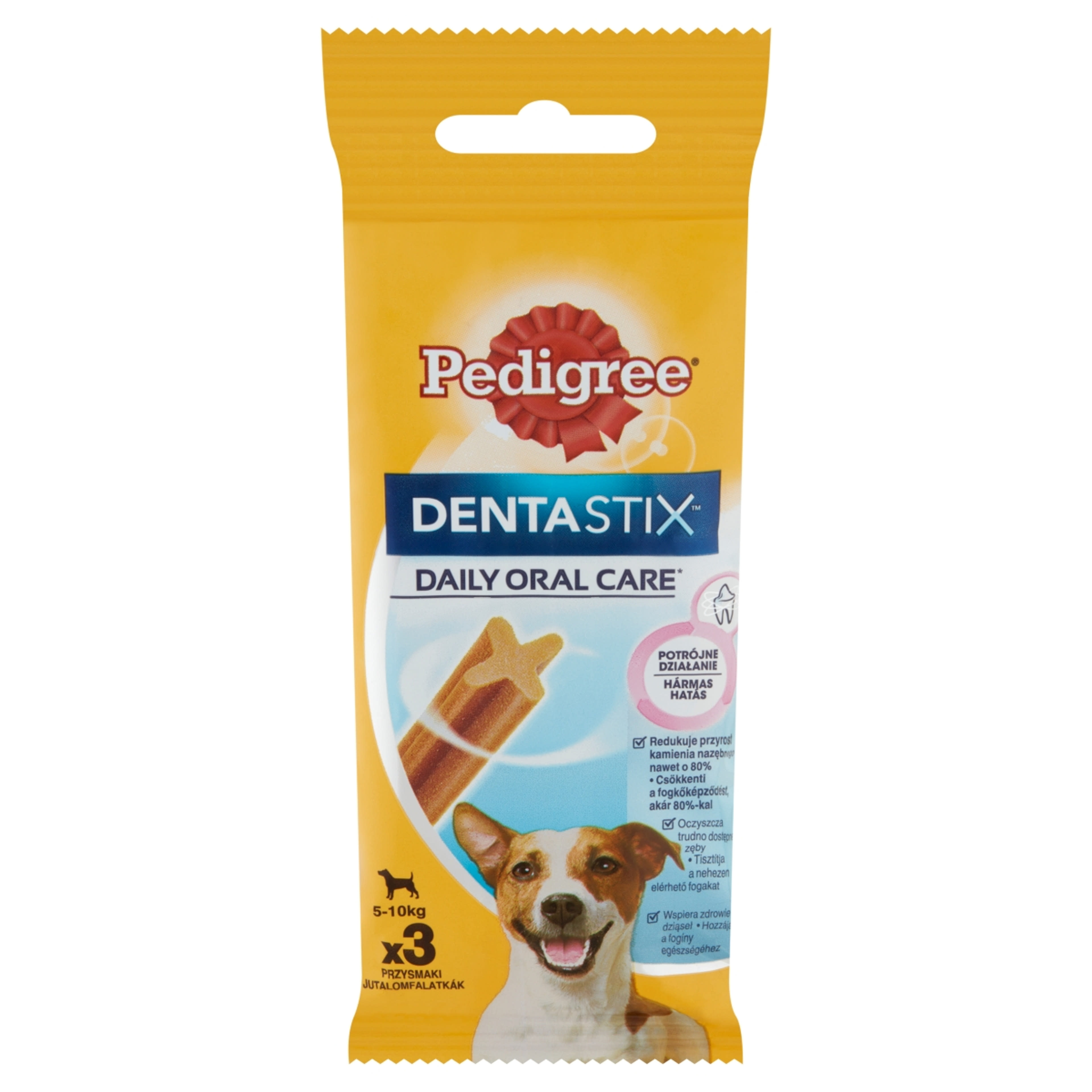 Pedigree DentaStix kistestű és 4 hónapnál idősebb kiegészítő szárazeledel kutyáknak, 3 db - 45 g-2