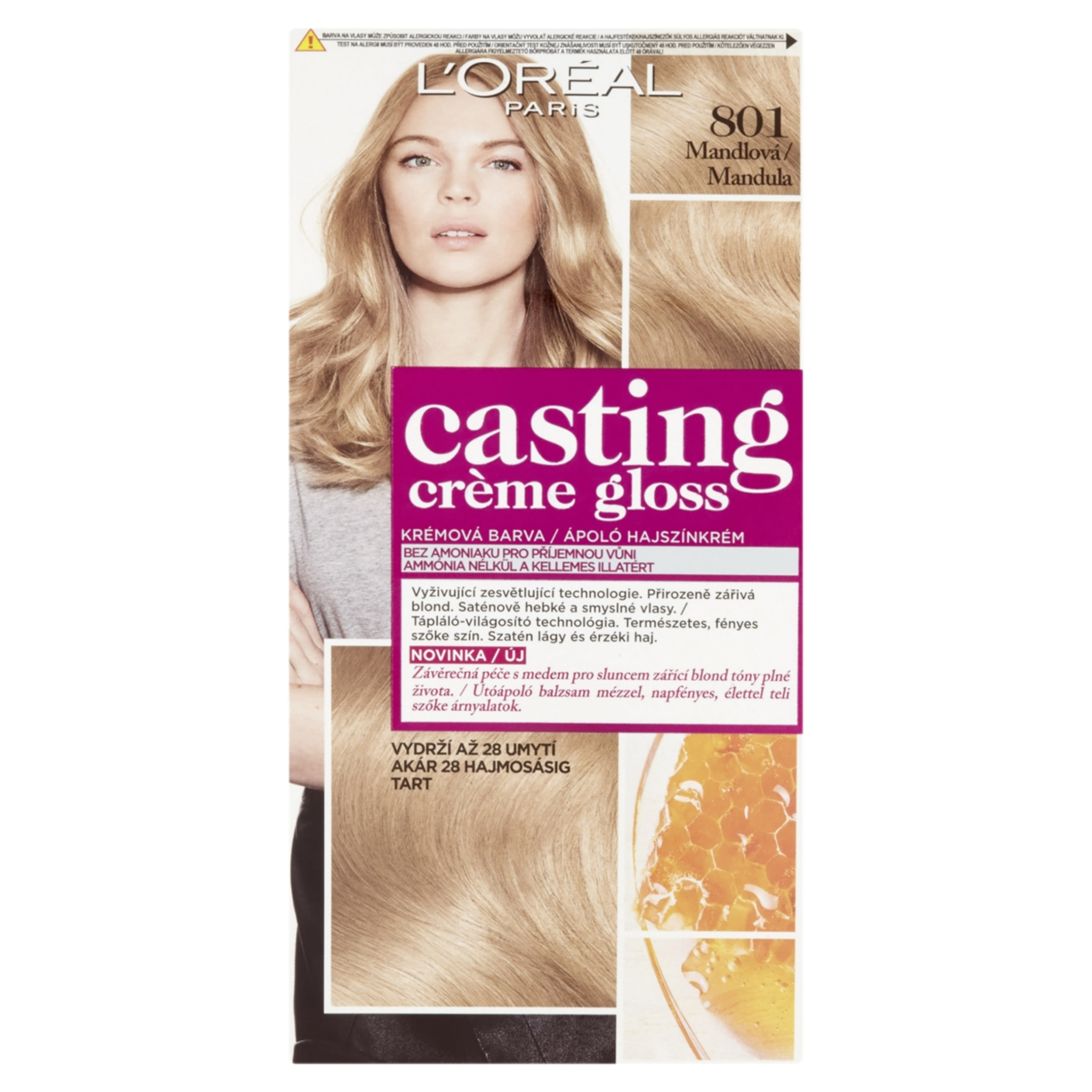 L'Oréal Paris Casting Creme Gloss Hajszínező krém 801 Szaténszőke - 1 db