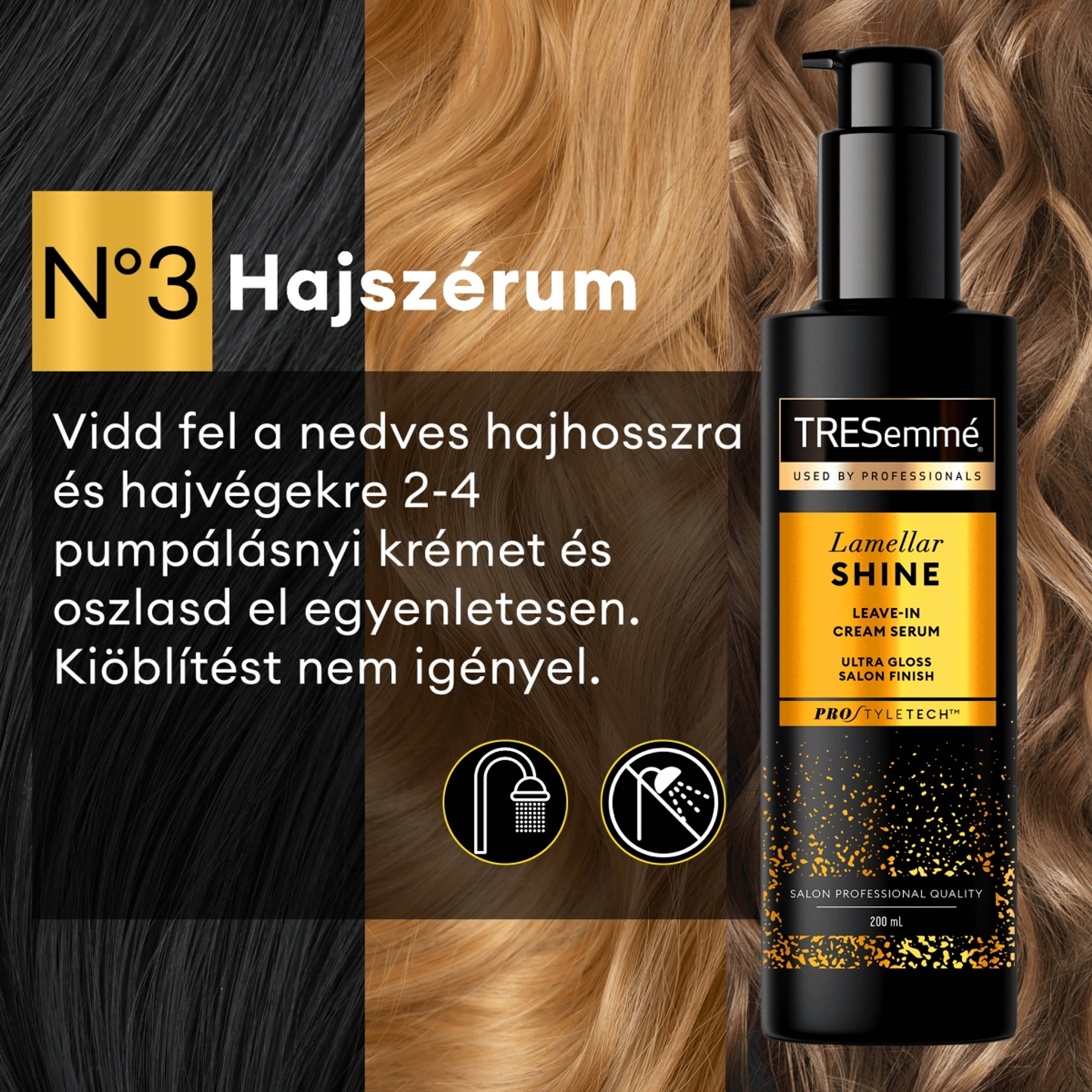 TRESemmé Lamellar Shine kiöblítést nem igénylő hajszérum - 200 ml-3
