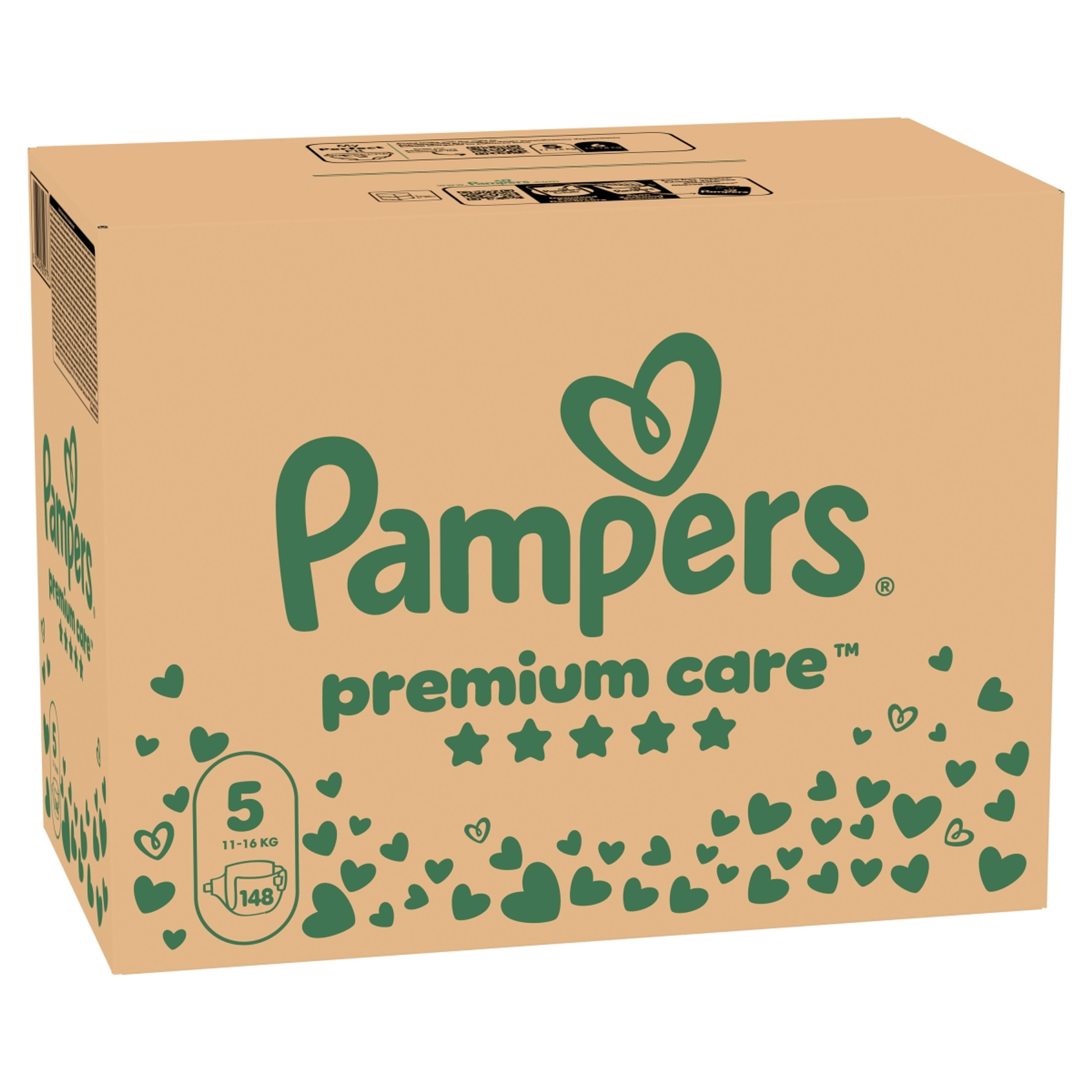 Pampers Premium Care pelenka, 5-ös méret 11 - 16 kg - 148 db-2