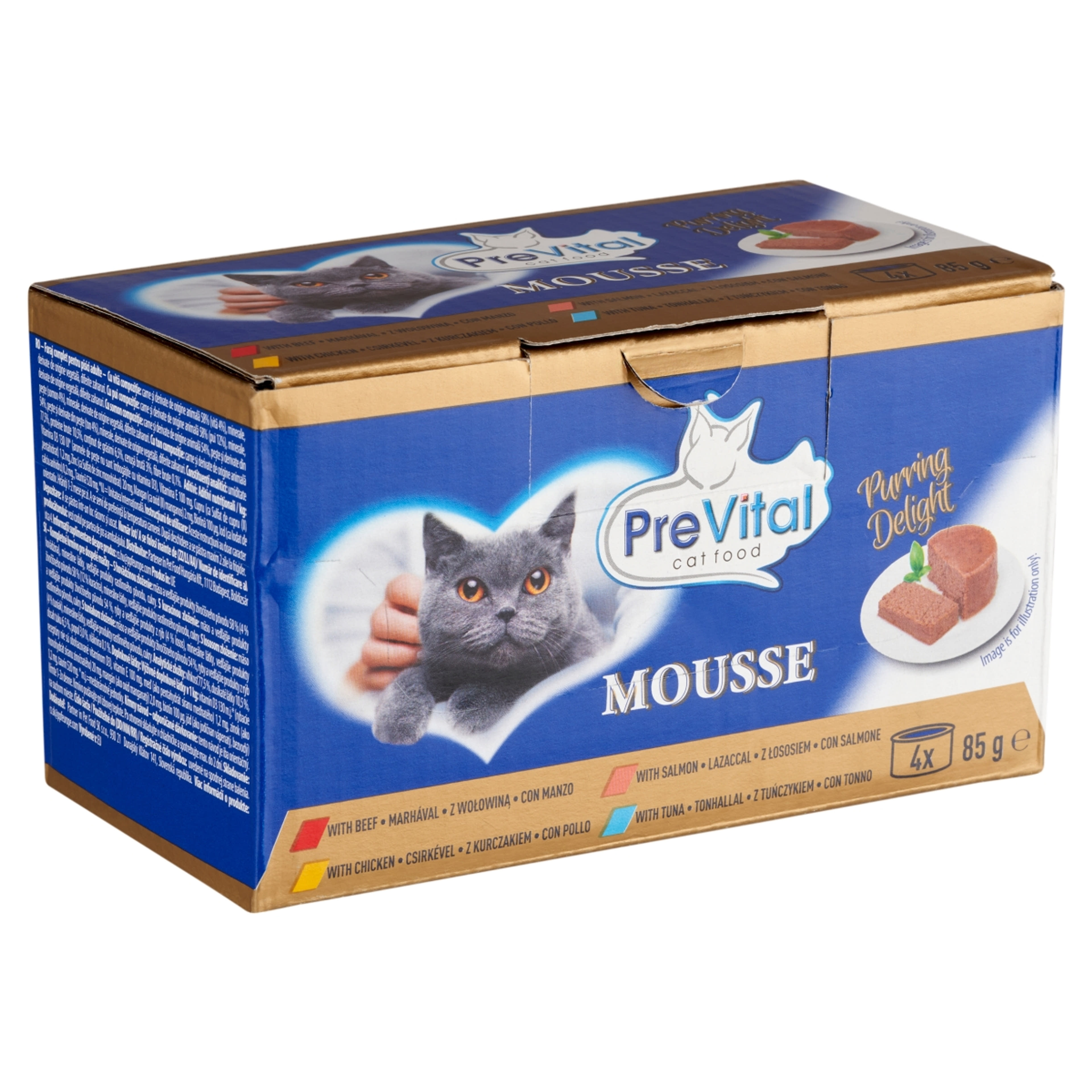 Prevital vegyes konzerv mousse felnőtt macskáknak 4x85 g - 340 g-2