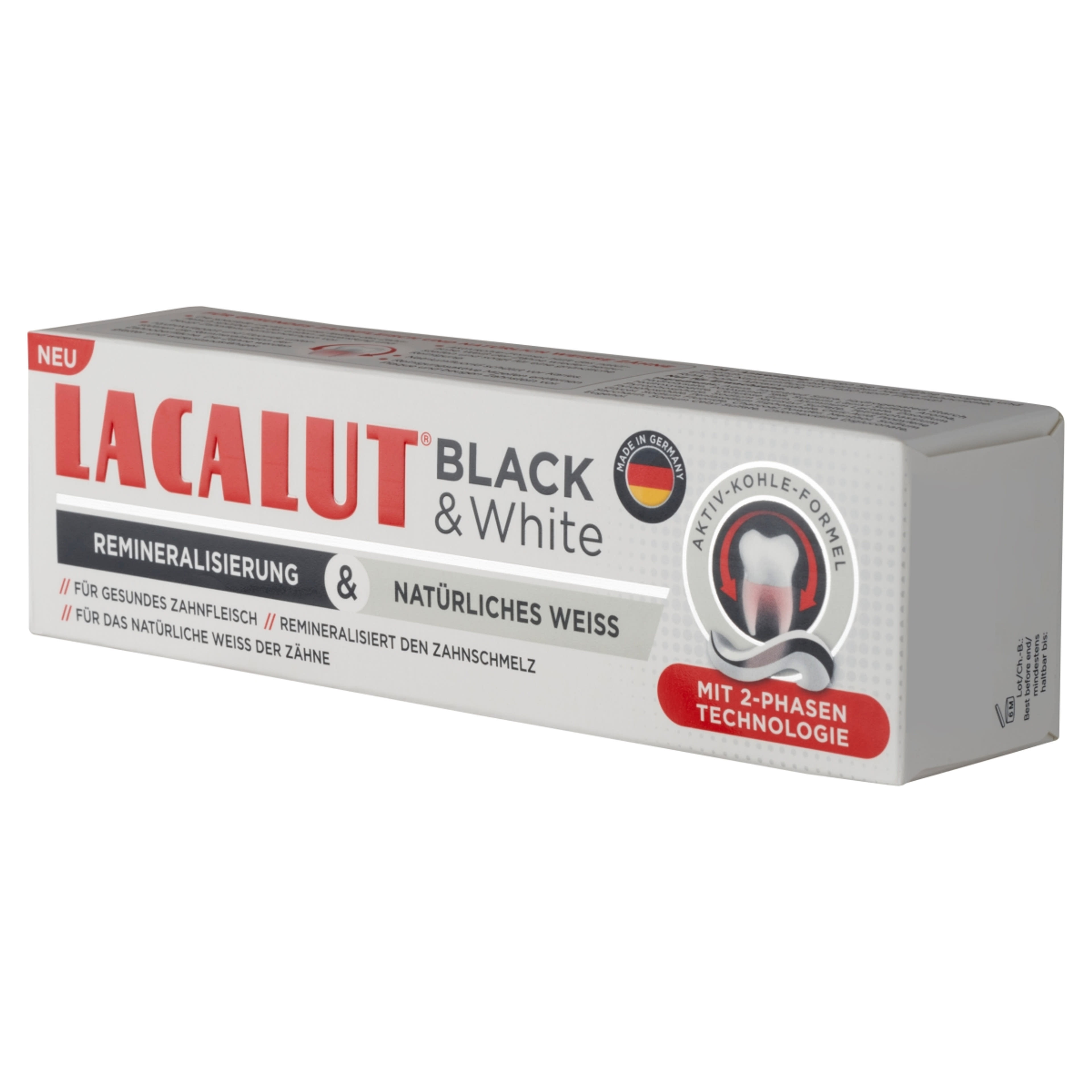 Lacalut Black & White fogkrém - 75 ml-3