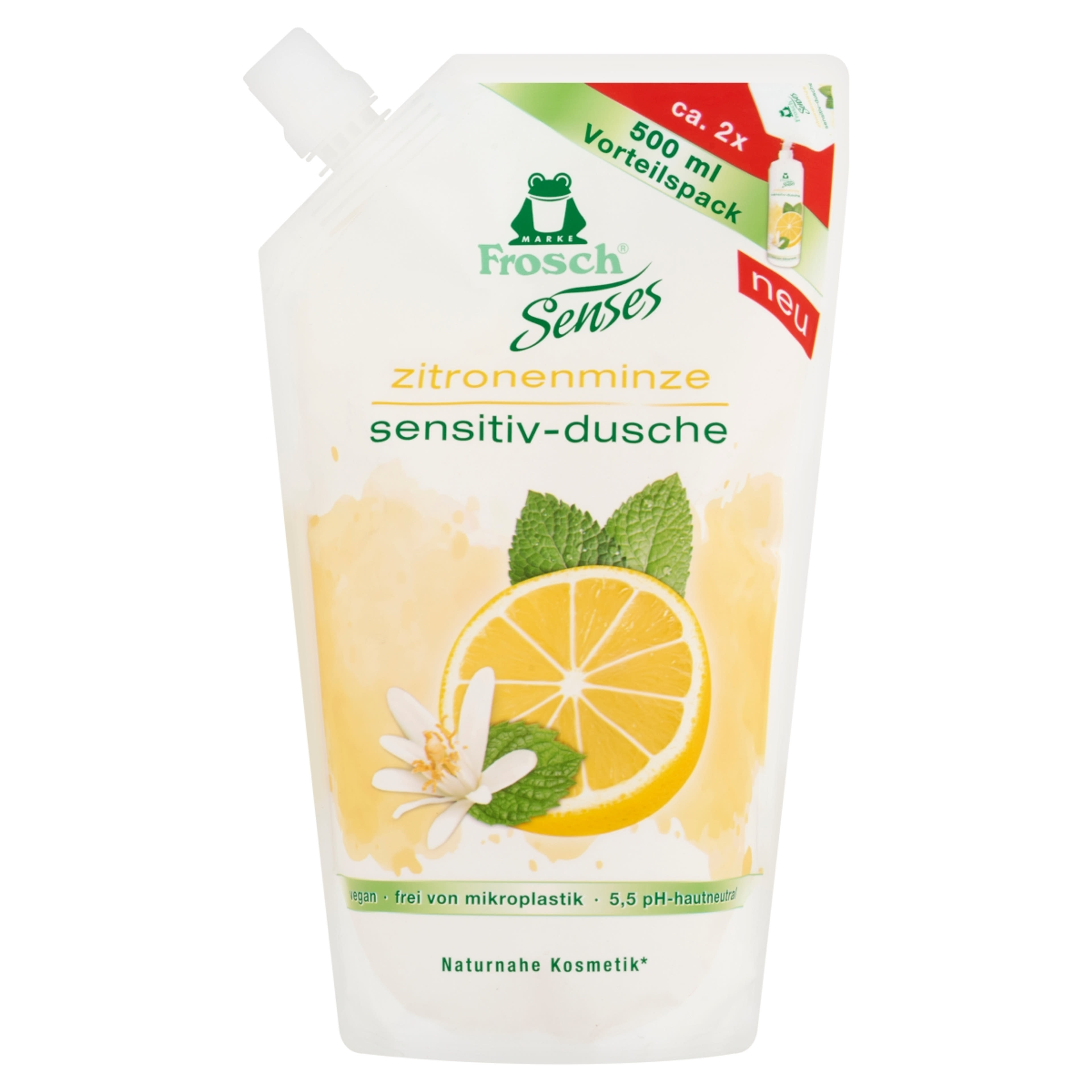 Frosch tusfürdő utántöltő citrommenta kivonattal - 500 ml-1