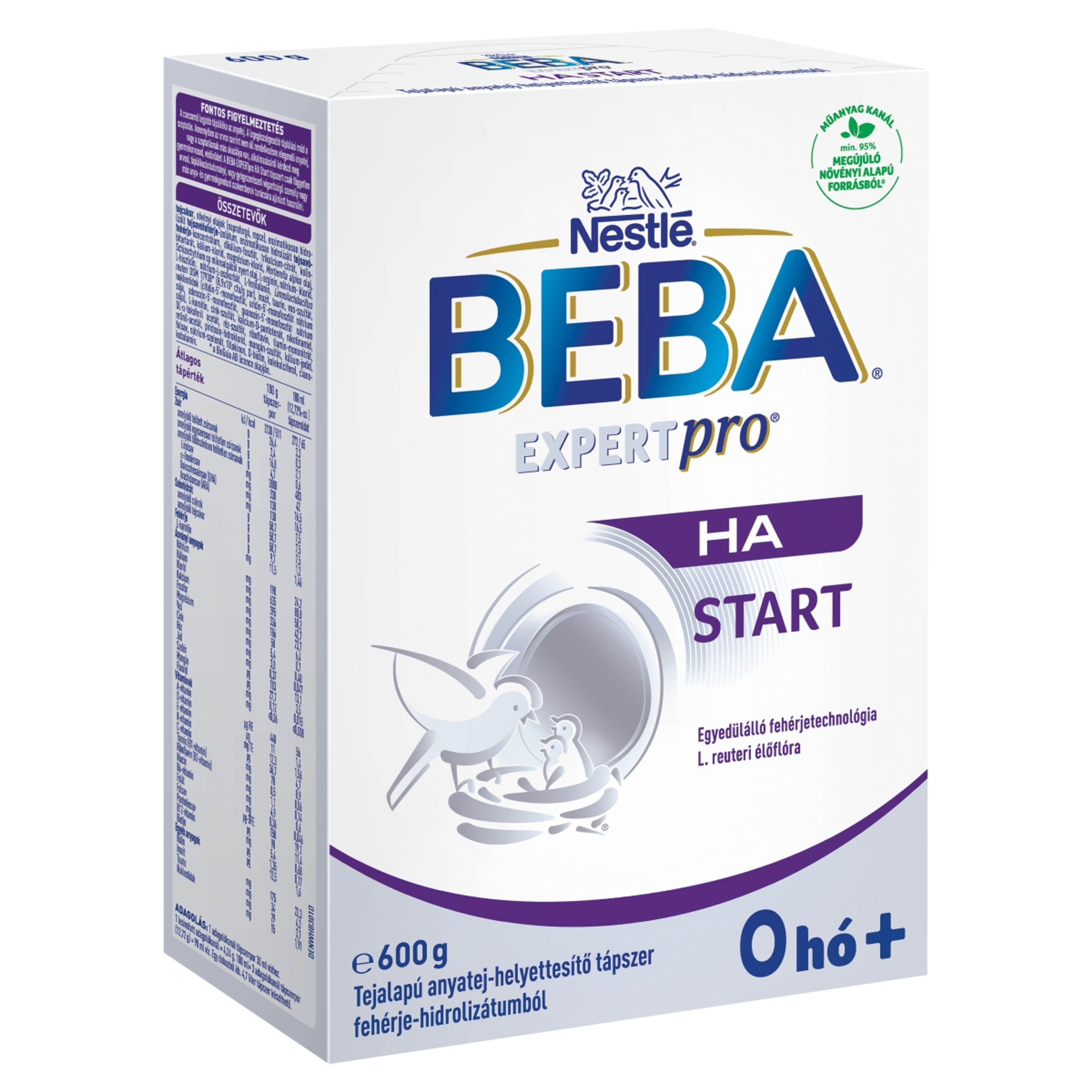 Beba Expertpro HA Start tejalapú anyatej-helyettesítő tápszer fehérje-hidrolizátumból 0 hónapos kortól -  600 g-4