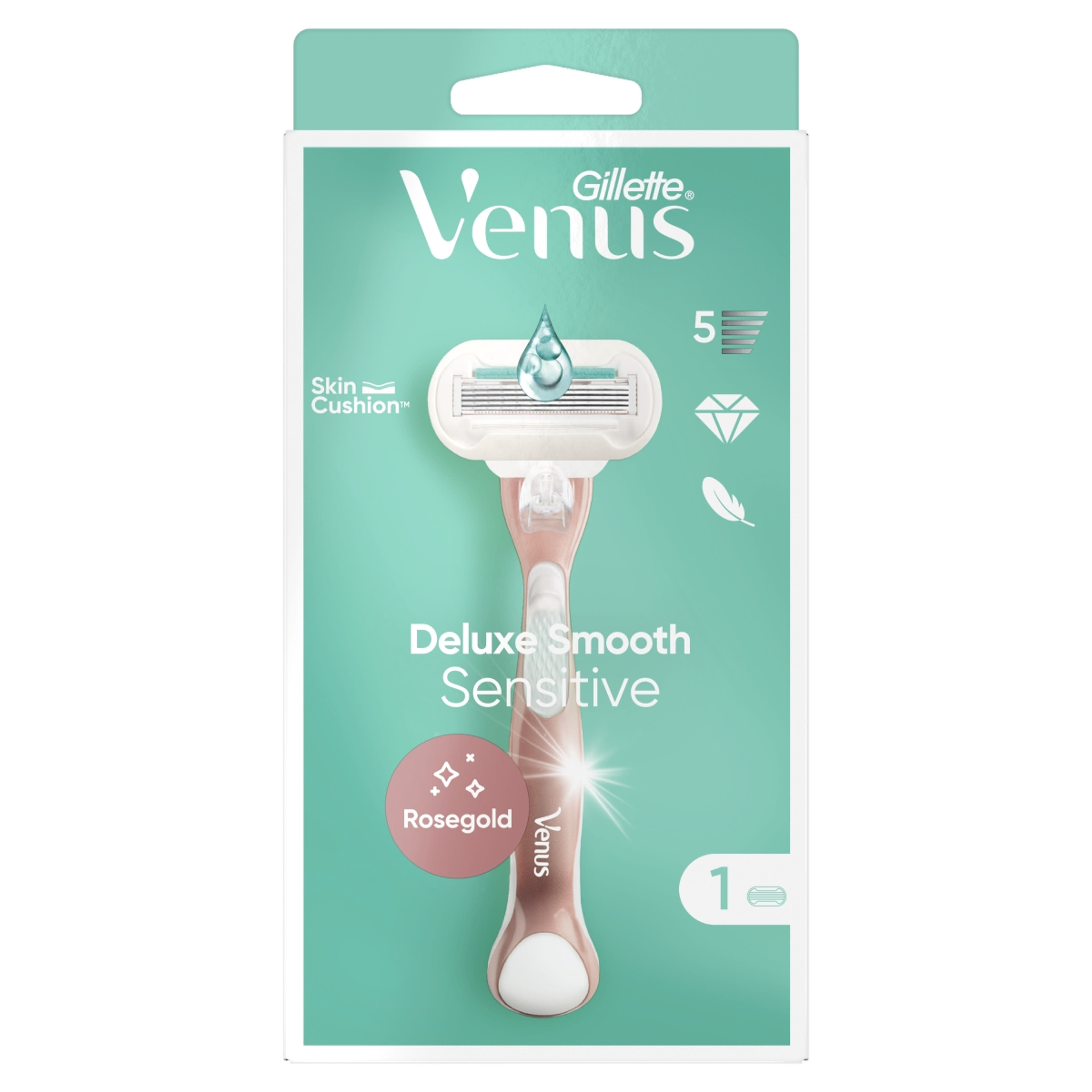 Gillette Venus Extra Smooth Sensitive RoseGold borotvakészülék 5 pengés + 1 borotvabetét - 1 db